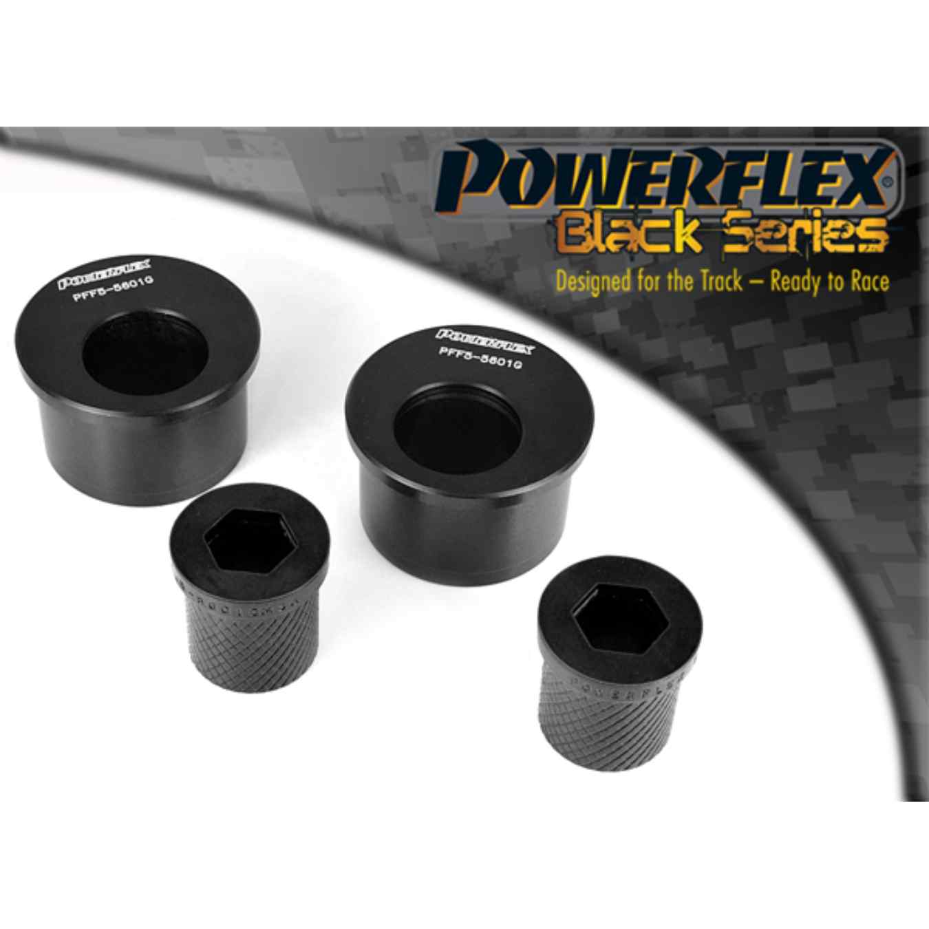 Silent bloc Powerflex arrière de bras de suspension avant, chasse réglable black series N°1 PFF5-5601GM3BLK