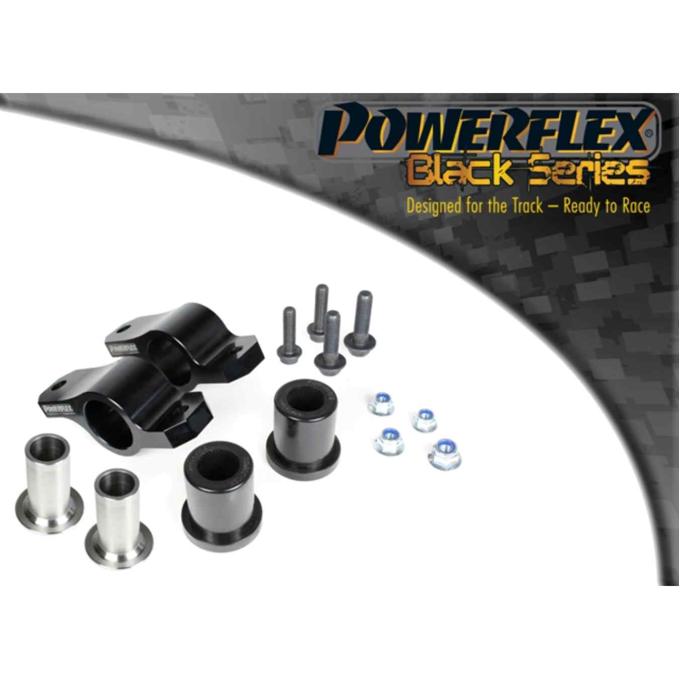 Silent bloc Powerflex arrière de bras de suspension avant, chasse additionnelle black series N°2 PFF19-803GBLK