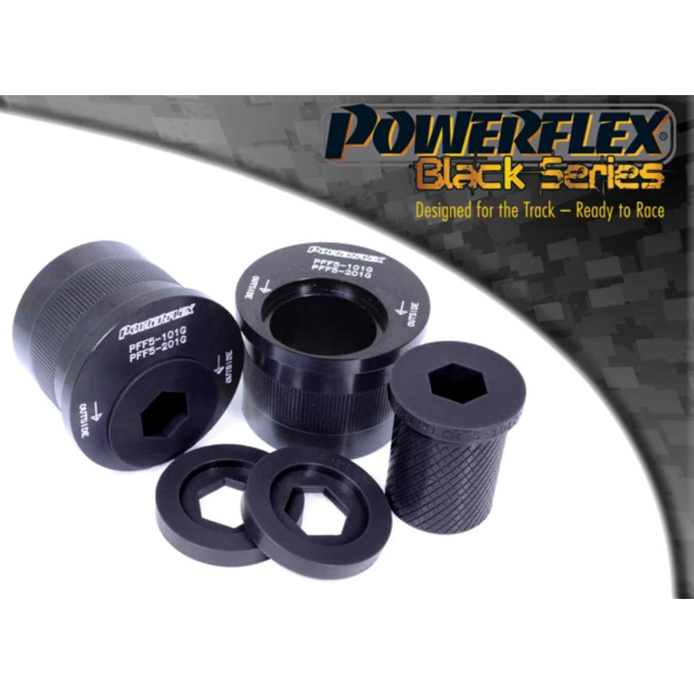 Silent bloc Powerflex arrière de bras de suspension avant, chasse réglable black series N°1 PFF5-201GBLK