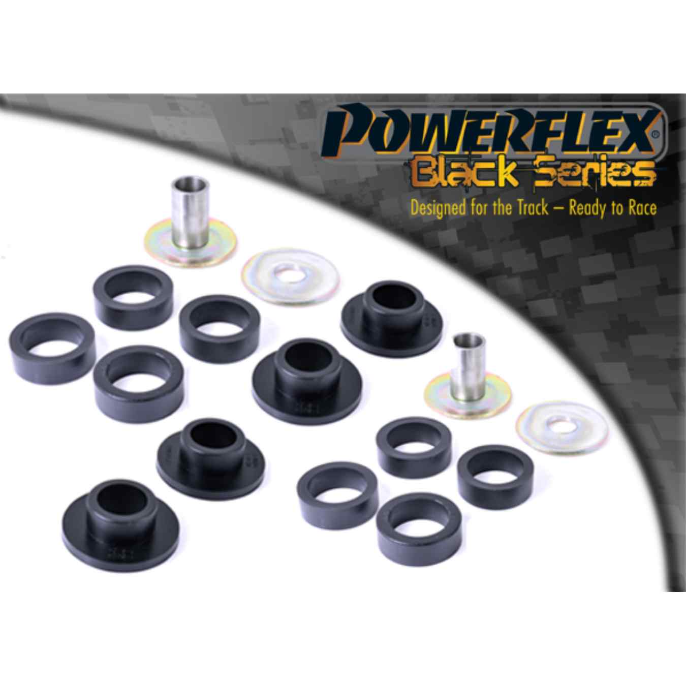 Silent bloc Powerflex arrière de bras de suspension inférieur avant black series N°2 PFF1-812BLK