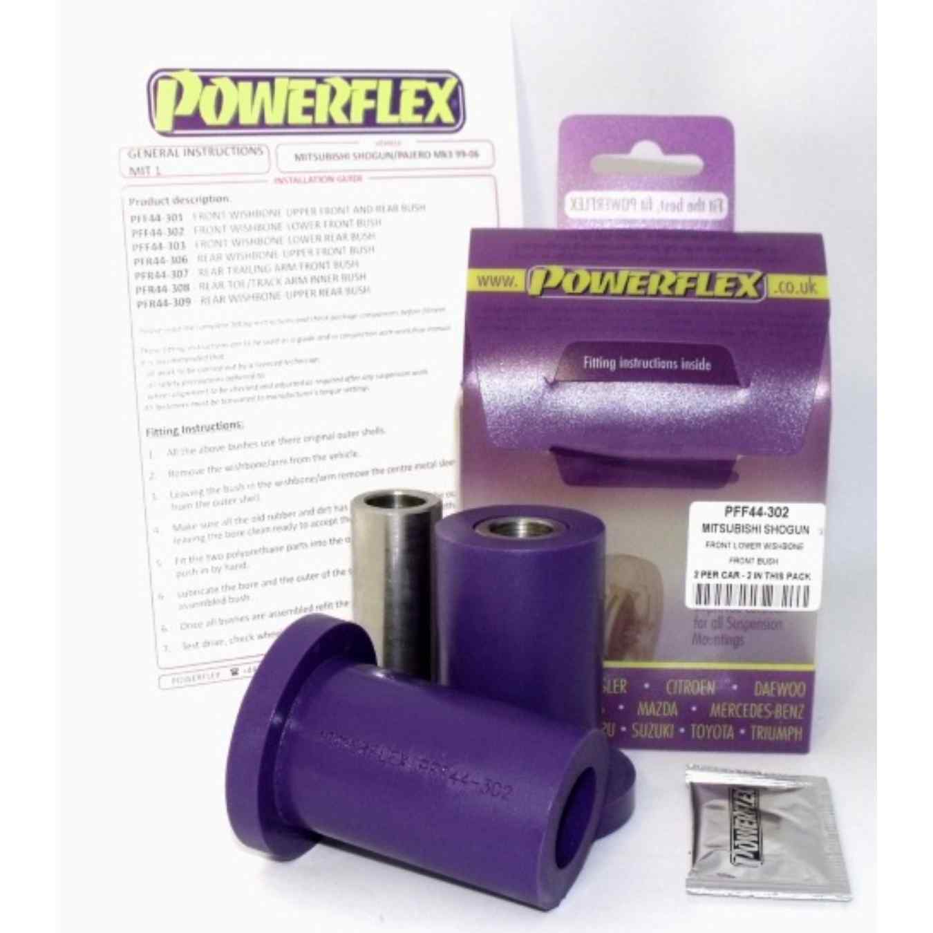 Silent bloc Powerflex avant de bras de suspension inférieur avant road series N°2 PFF44-302