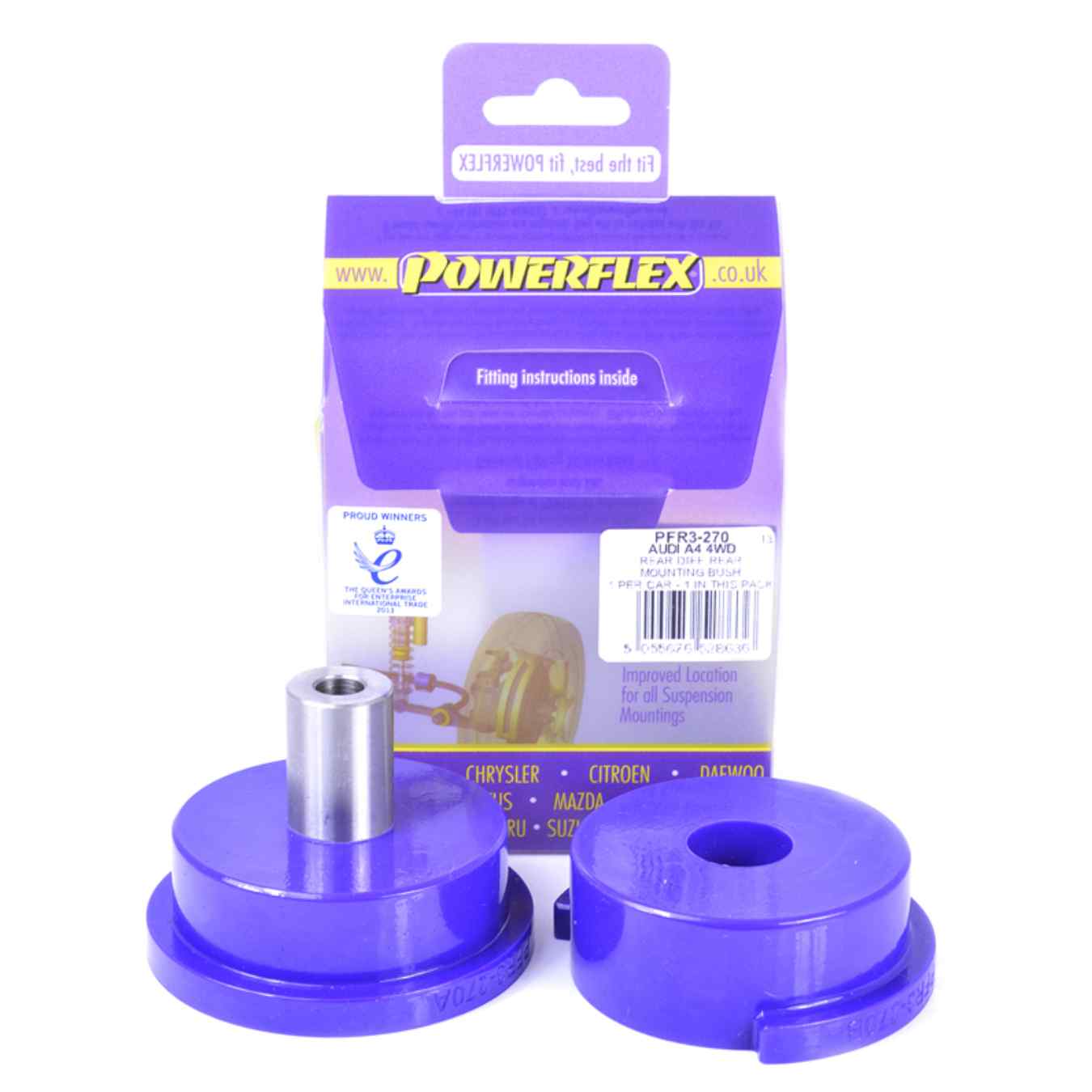 Silent bloc Powerflex avant de différentiel arrière road series N°7 PFR3-270