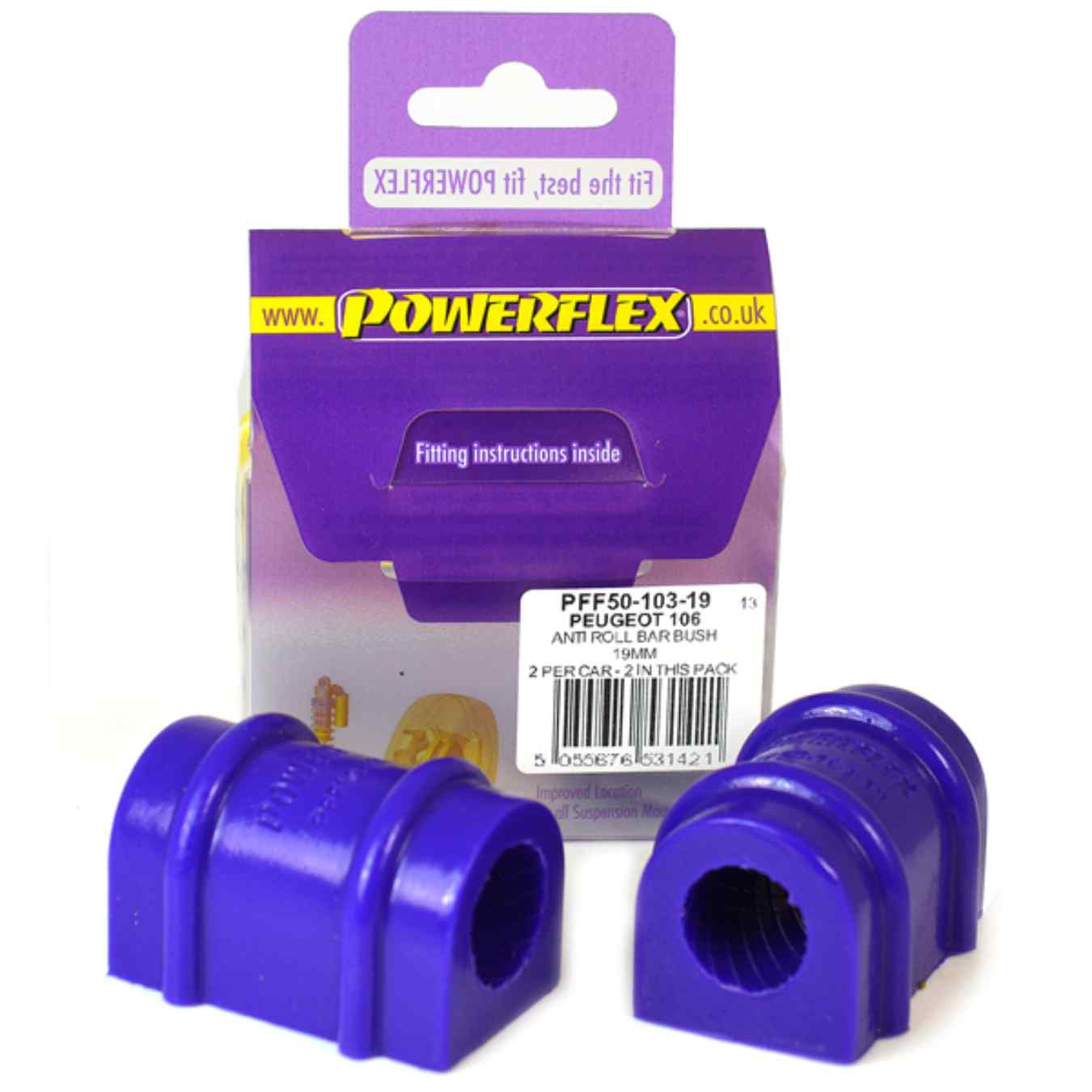 Silent bloc Powerflex barre anti-roulis 19mm road series N°3 PFF50-103-19