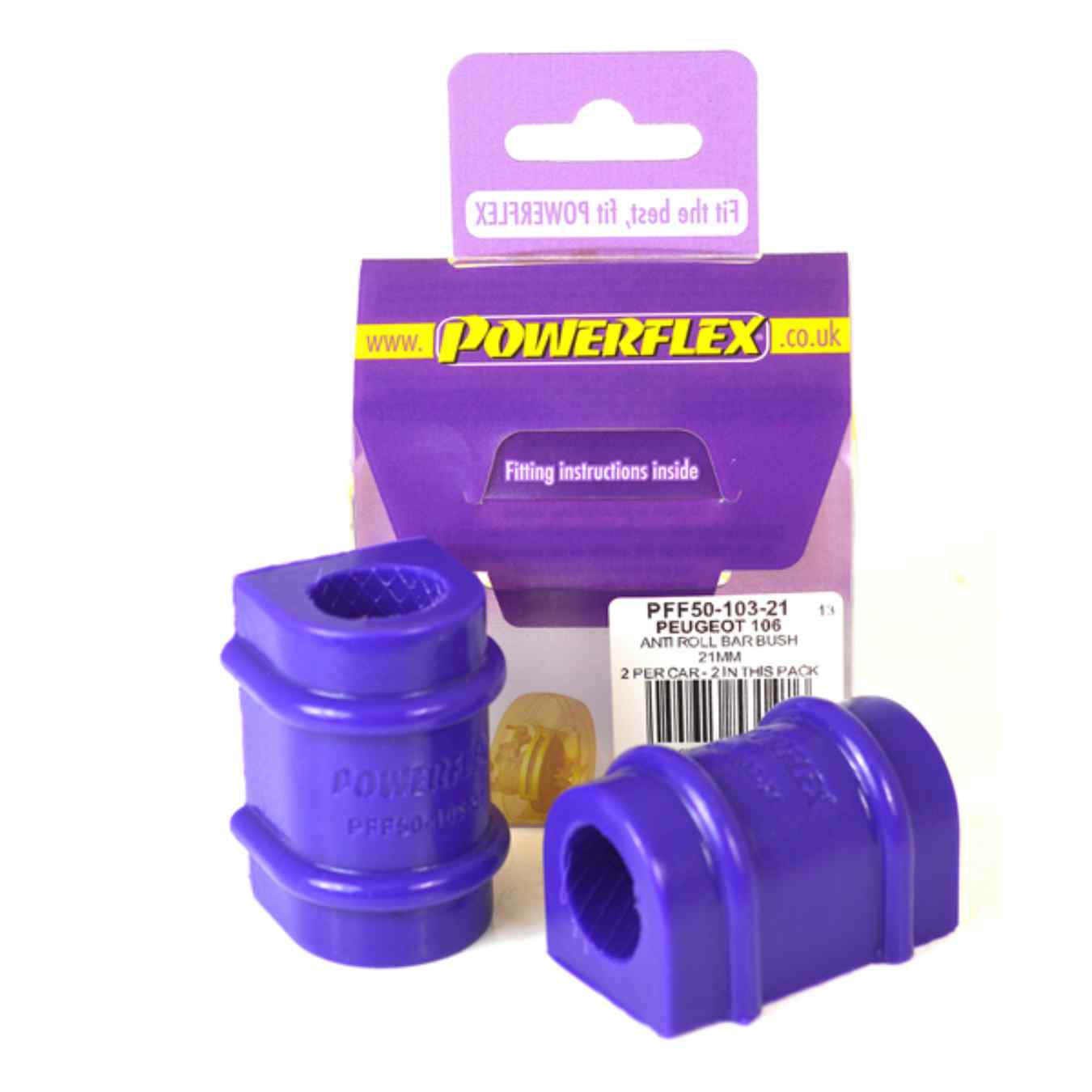 Silent bloc Powerflex barre anti-roulis 21mm road series N°3 PFF50-103-21
