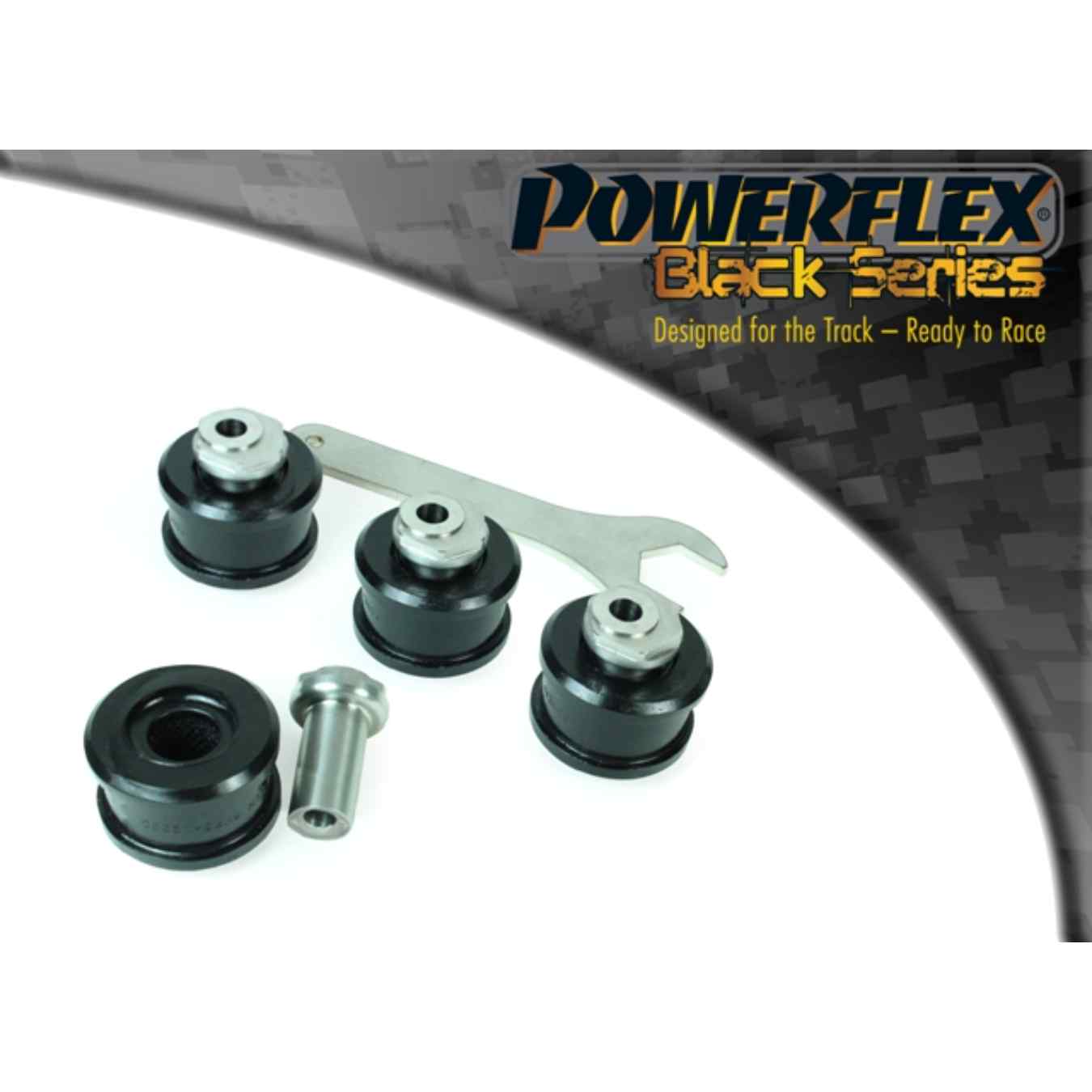 Silent bloc Powerflex châssis / bras de suspension supérieurs avant, carrossage réglable black series N°3 PFF3-1203GBLK