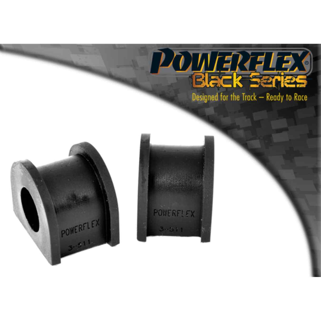 Silent bloc Powerflex de barre anti-roulis arrière (19mm) black series N°6 PFR3-511-19BLK