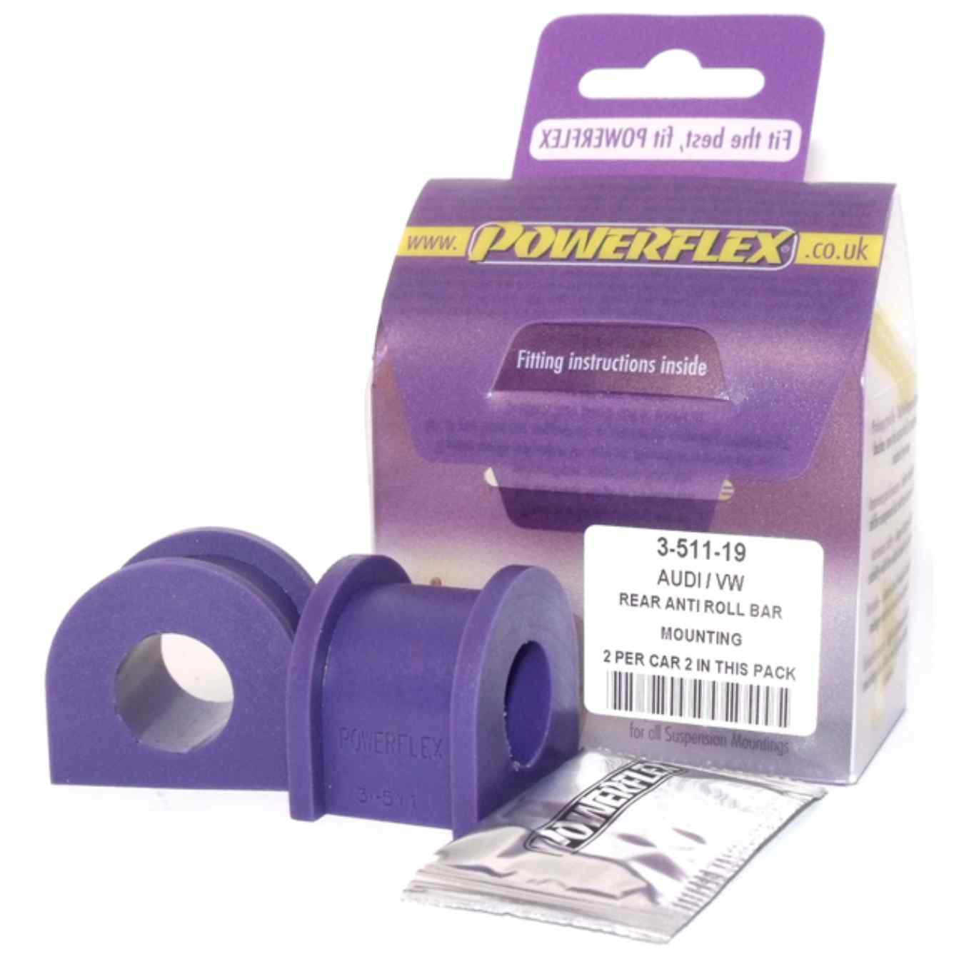 Silent bloc Powerflex de barre anti-roulis arrière (19mm) road series N°6 PFR3-511-19
