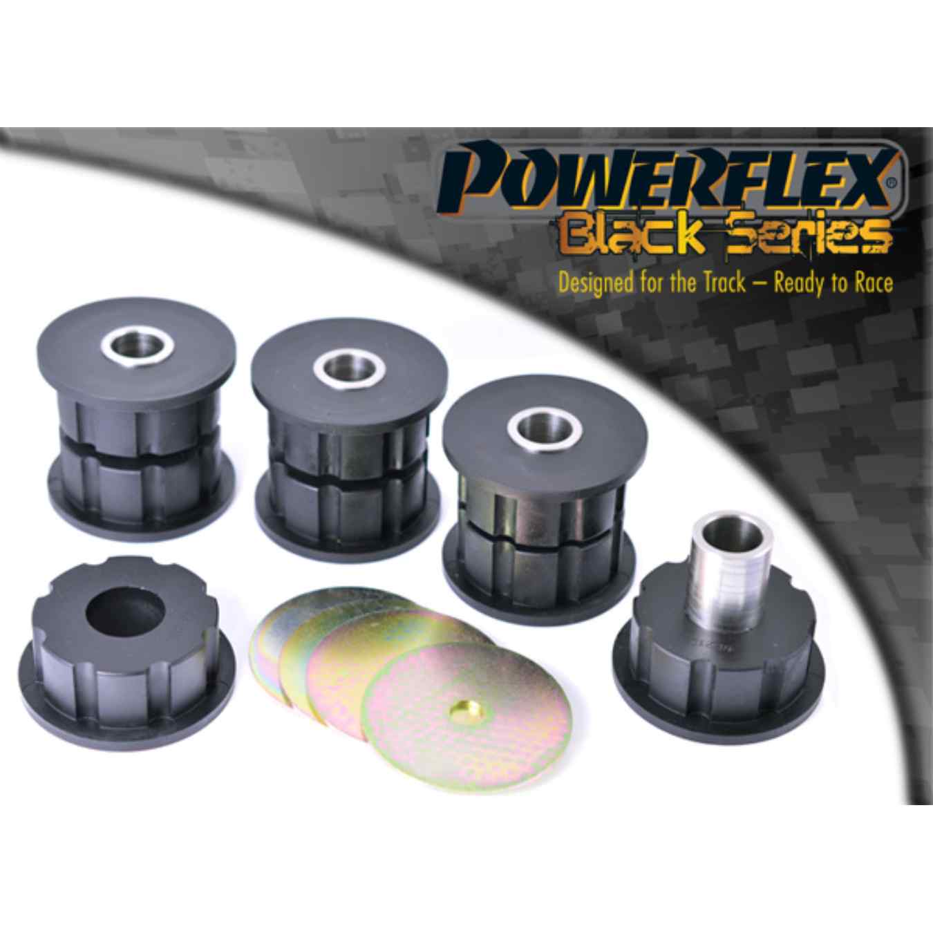 Silent bloc Powerflex de berceau arrière black series N°9 PFR46-212BLK