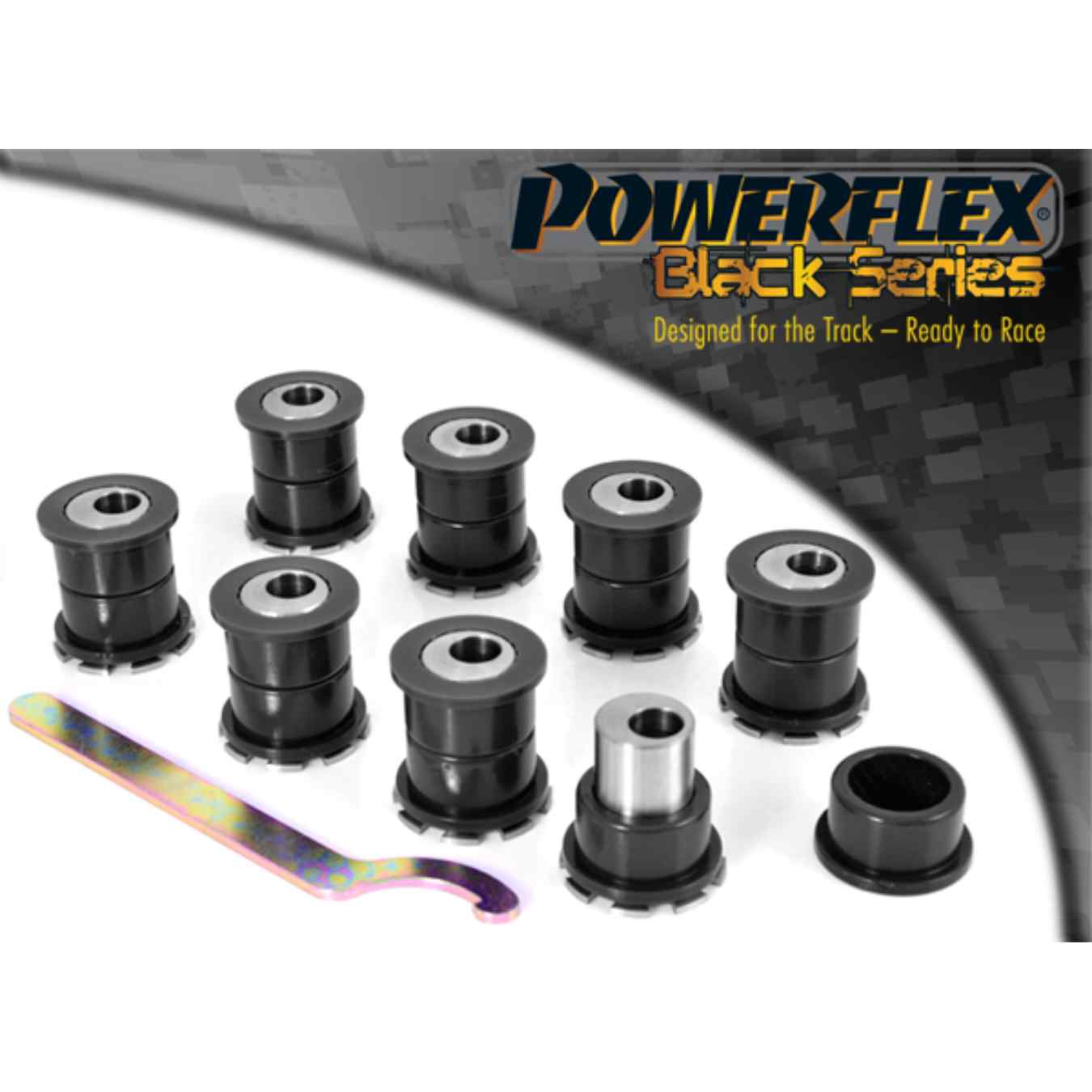 Silent bloc Powerflex de bras de suspension arrière supérieurs (carrossage réglable) black series N°4 PFR46-204GBLK