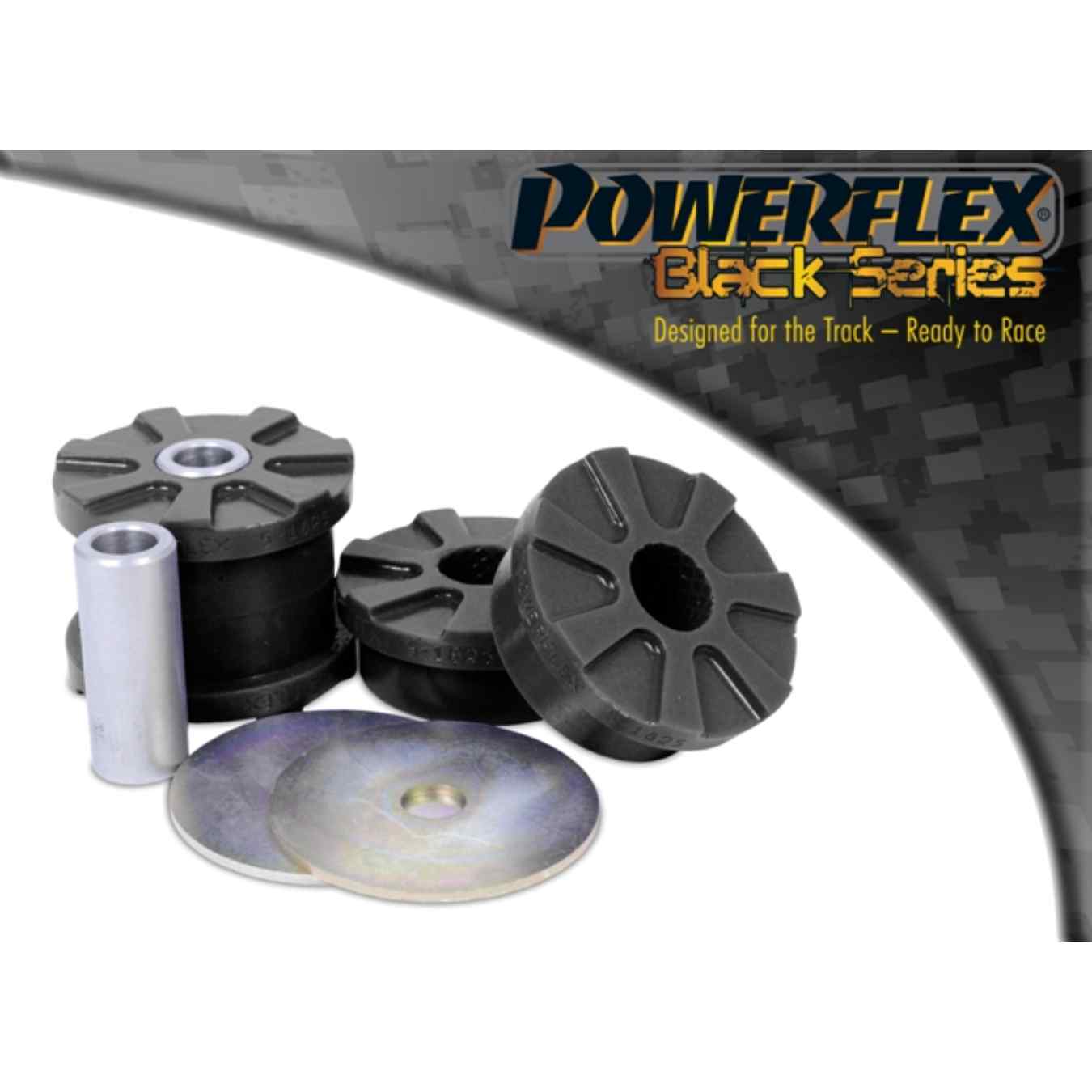 Silent bloc Powerflex de support de différentiel arrière black series N°16 PFR5-1825BLK