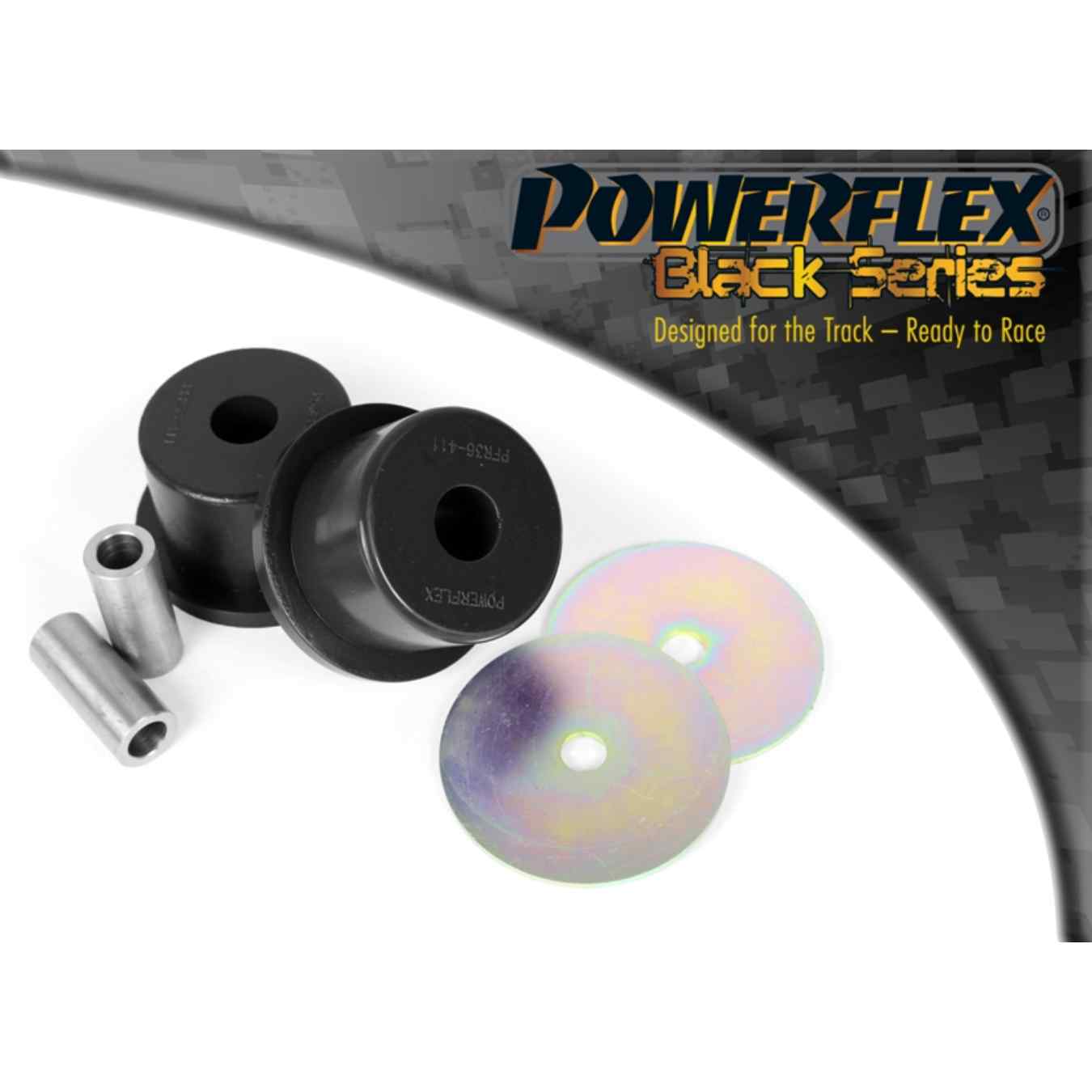 Silent bloc Powerflex de support de différentiel arrière black series N°11 PFR36-411BLK