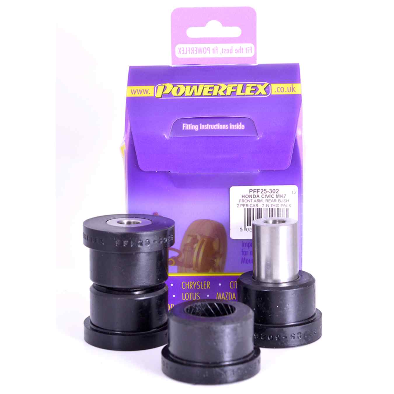 Silent bloc Powerflex extérieurs de bras de suspension avant road series N°2 PFF25-302