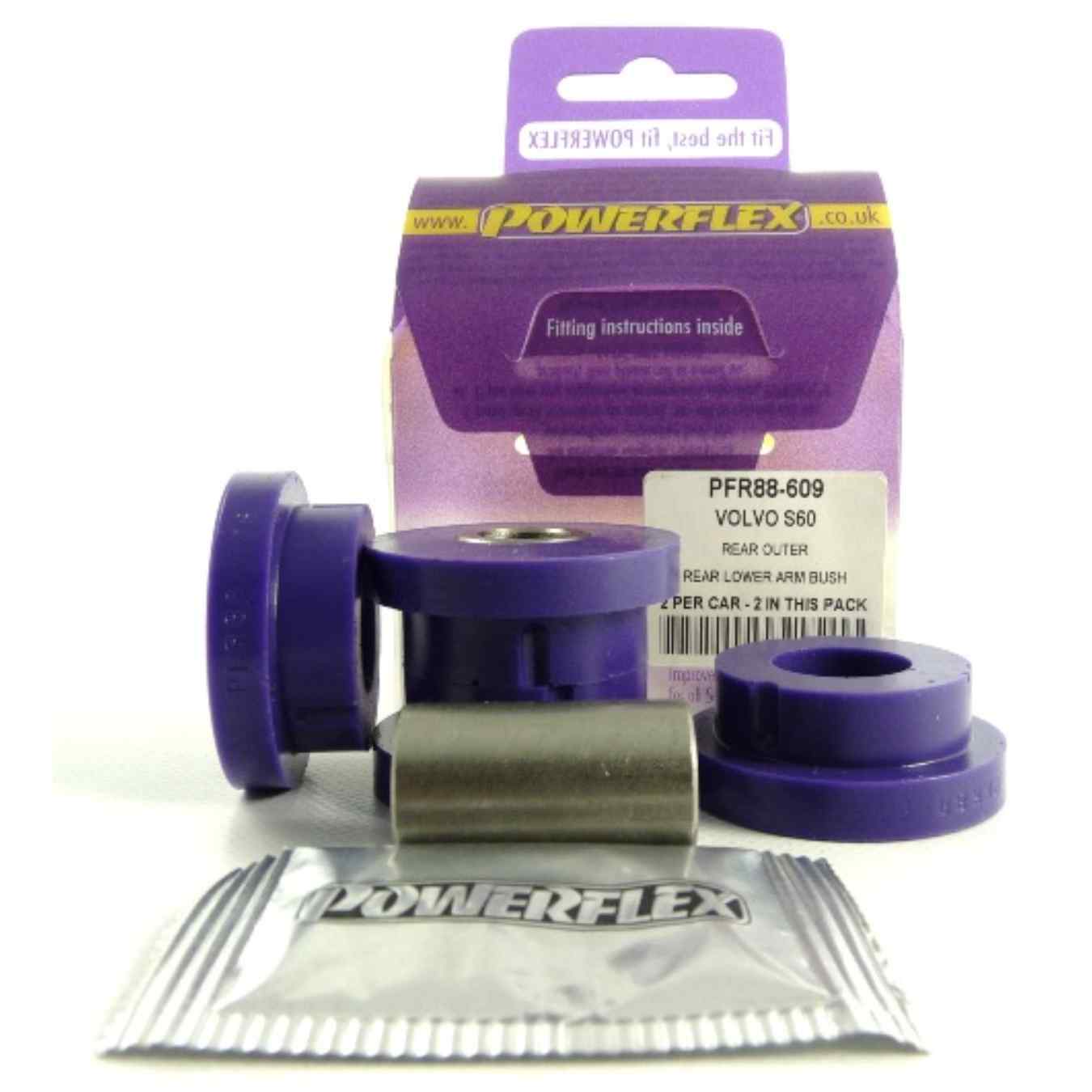 Silent bloc Powerflex extérieurs de bras de suspension inférieurs arrière road series N°15 PFR88-609