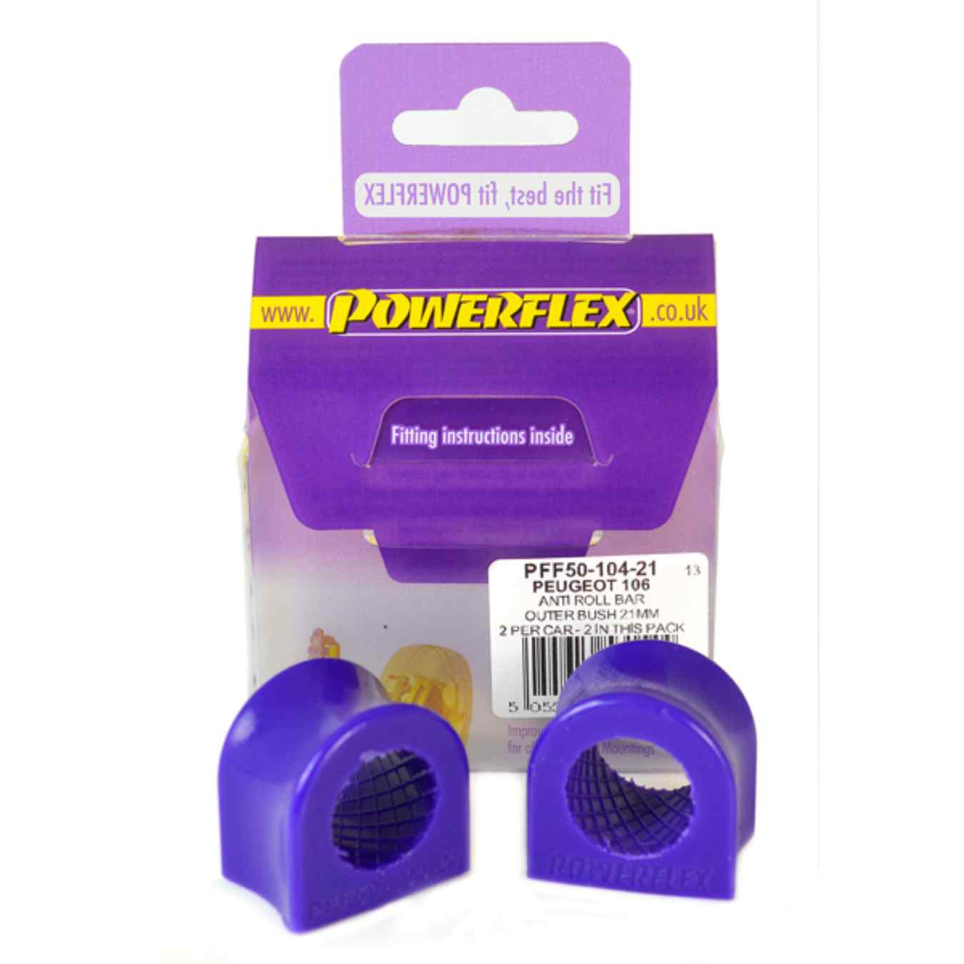 Silent bloc Powerflex externes de barre anti-roulis 21mm road series N°4 PFF50-104-21