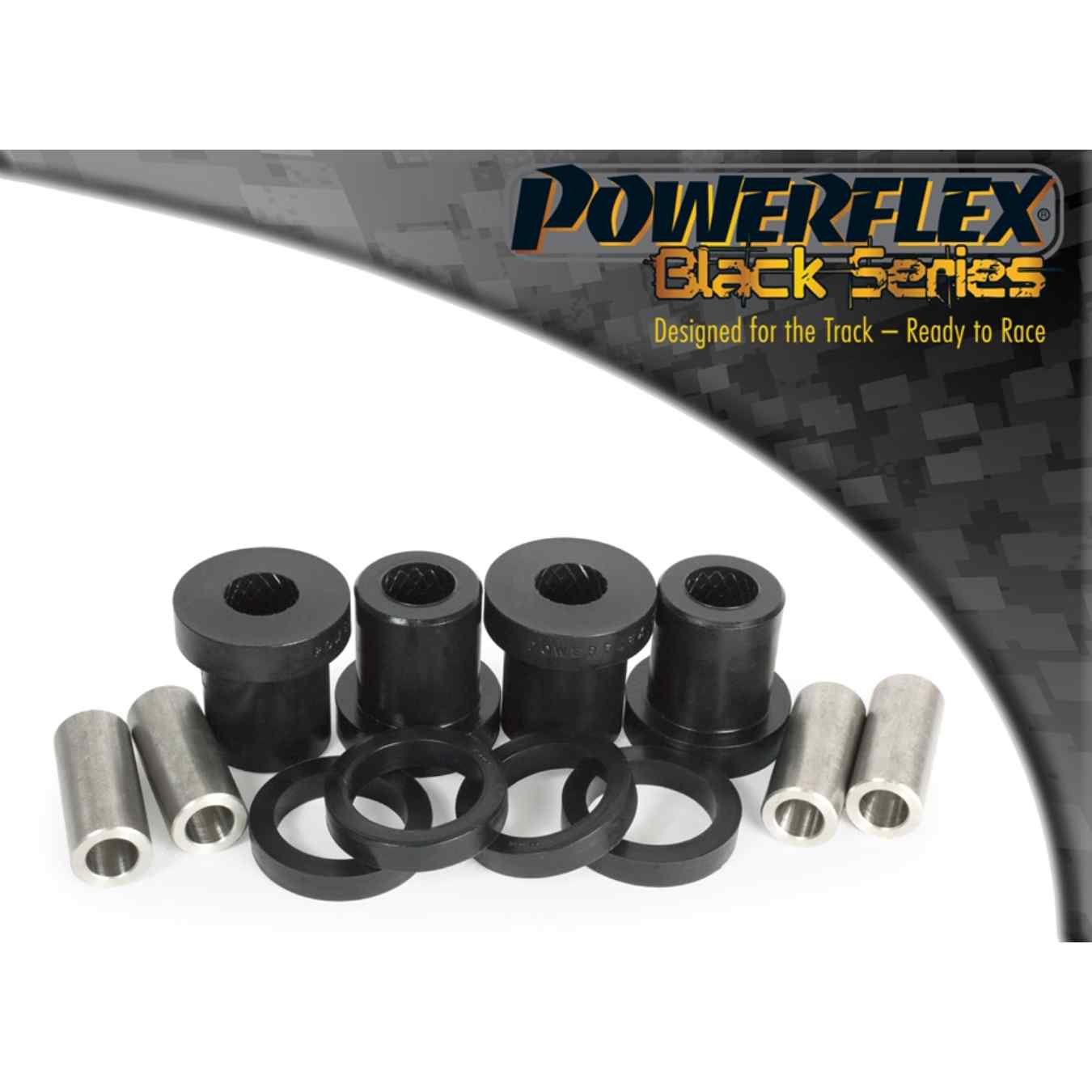 Silent bloc Powerflex inférieurs de bras de suspension avant black series N°1 PFF88-101BLK