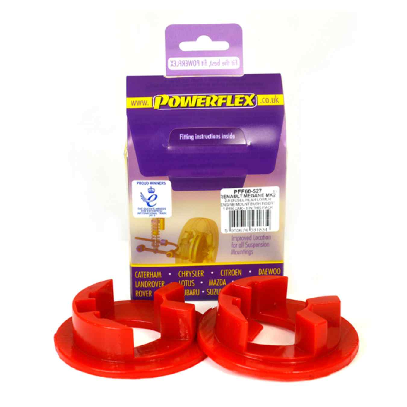 Silent bloc Powerflex insert moteur inférieur arrière road series N°20 PFF60-527R
