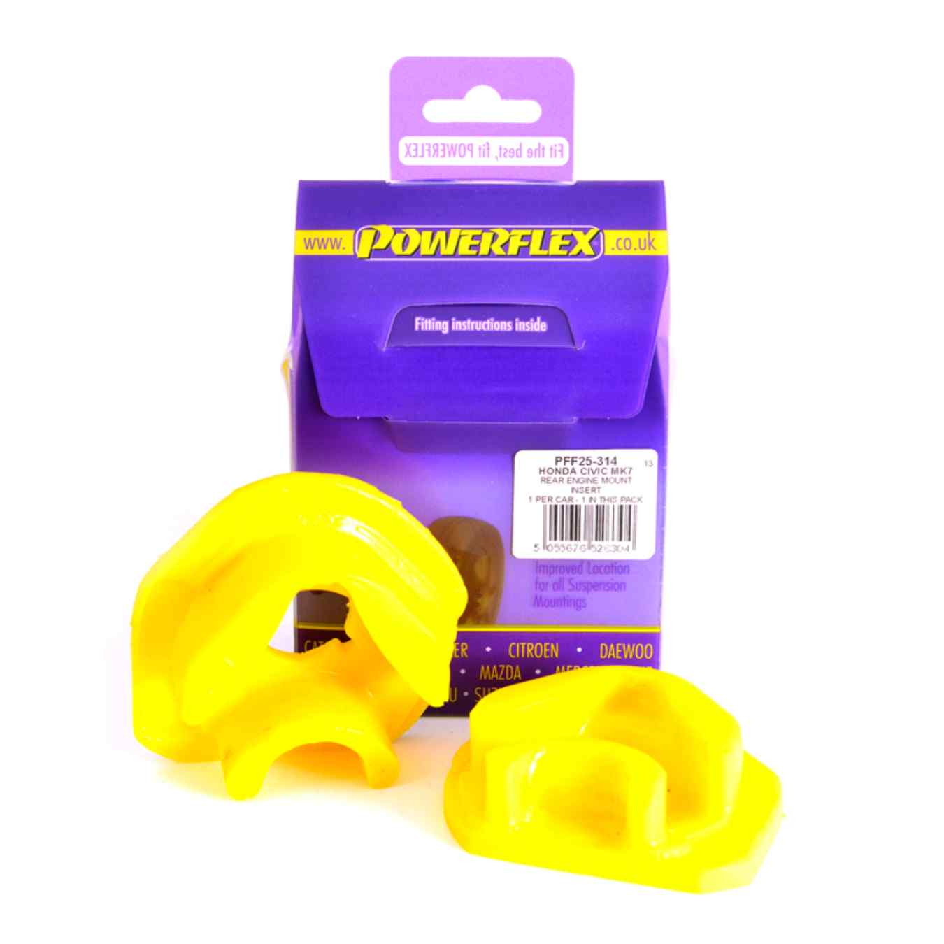 Silent bloc Powerflex insert support moteur arrière road series N°14 PFF25-314