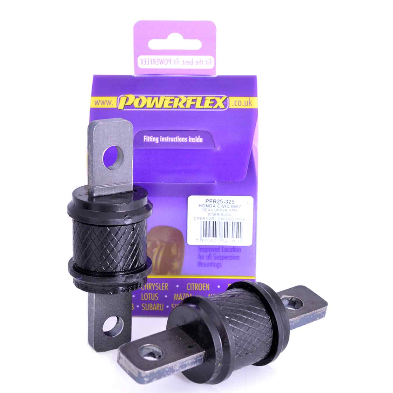 Silent bloc Powerflex intérieurs de bras de suspension inférieurs arrière road series N°25 PFR25-325