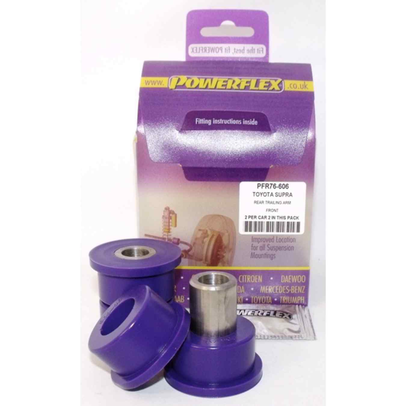 Silent bloc Powerflex intérieurs de tirants de parallélisme arrière road series N°6 PFR76-606