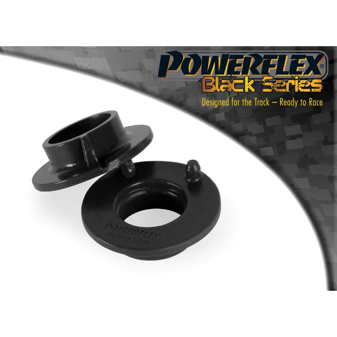 Silent bloc Powerflex supérieurs de ressorts arrière black series N°30 PFR19-2030BLK