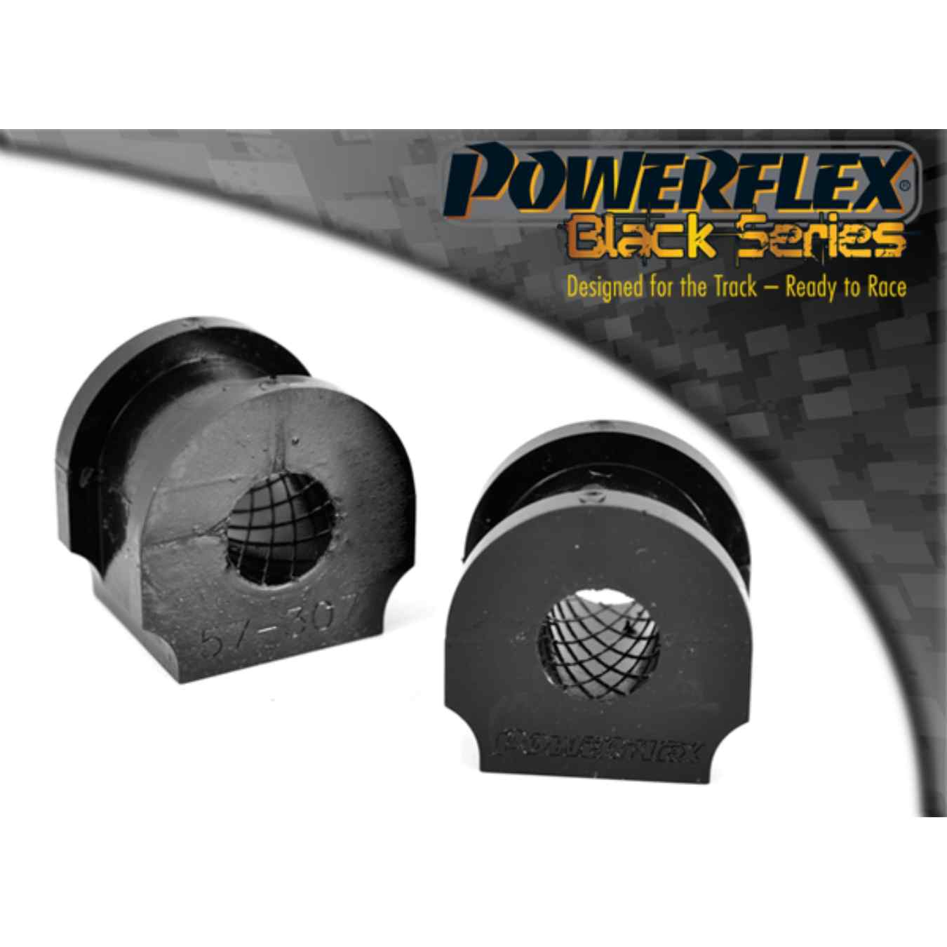 Silent bloc Powerflexs entre bras de suspension et barre anti-roulis avant black series N°4 PFF57-307BLK
