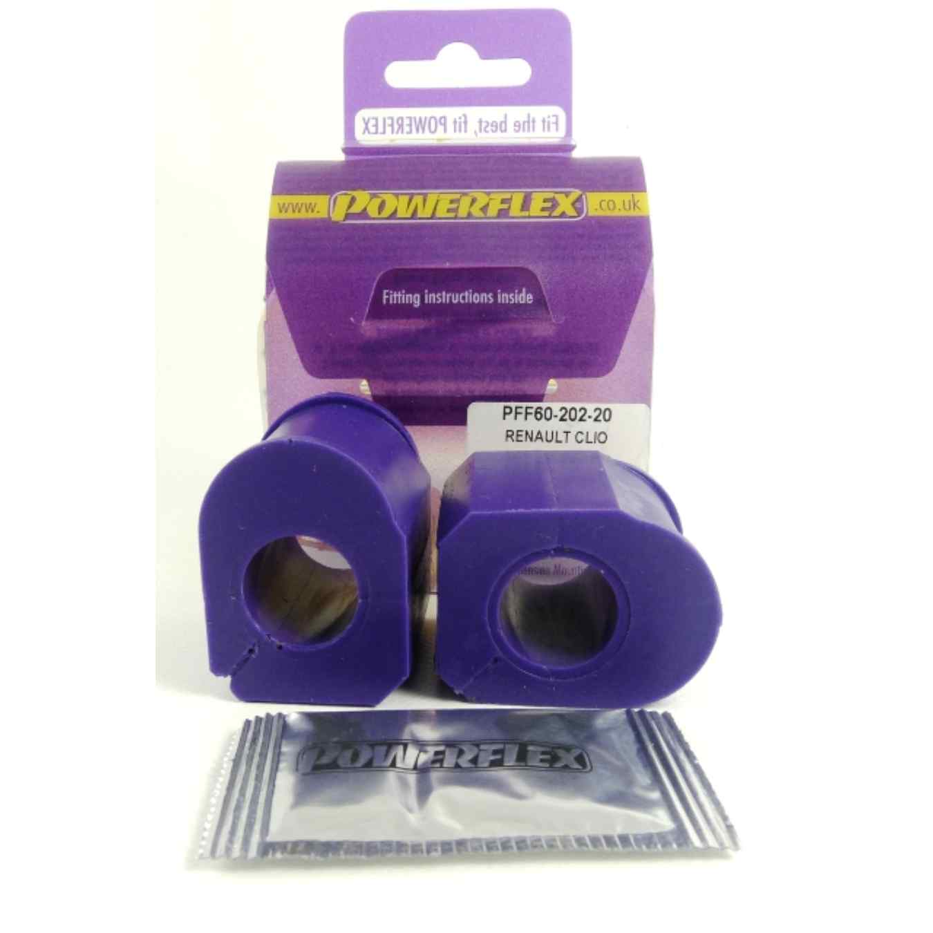 Silent bloc Powerflexs internes de barre anti-roulis avant 20mm road series N°2 PFF60-202-20