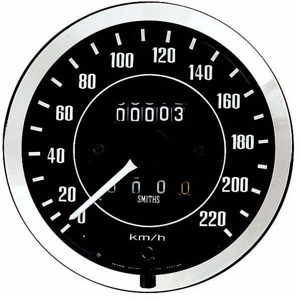 Compteur de vitesse SMITHS Ø 100 mm 0 à 220 km/h noir