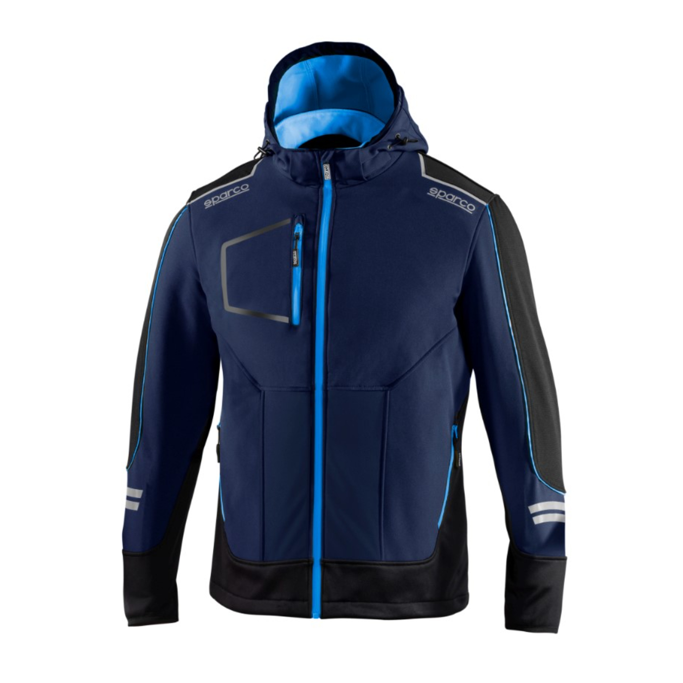 Softshell technique à capuche SPARCO pour Homme Noir Orange T XL