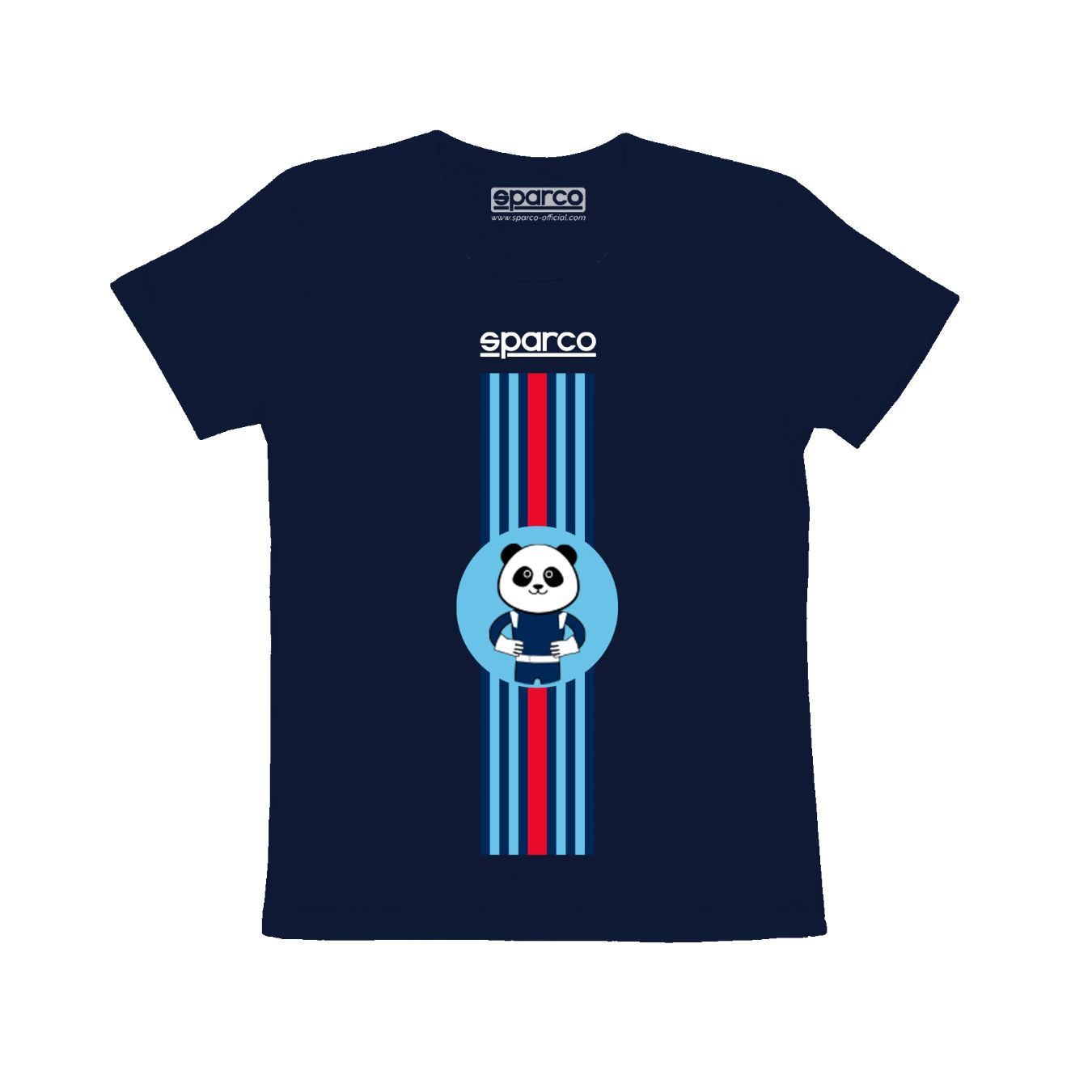 T shirt SPARCO rayures pour enfant bleu