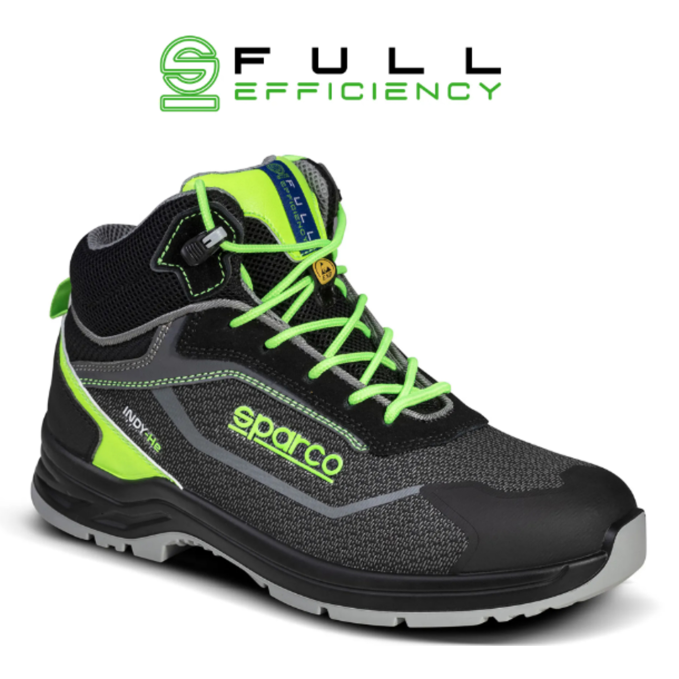 Chaussures mécano montantes SPARCO Indy-HE Full Efficiency normes ESD, S3S, SR et LG