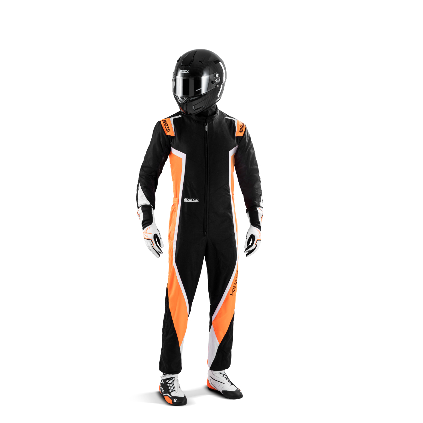 Combinaison karting SPARCO KERB CIK FIA Niveau 2 Noir Orange Blanc