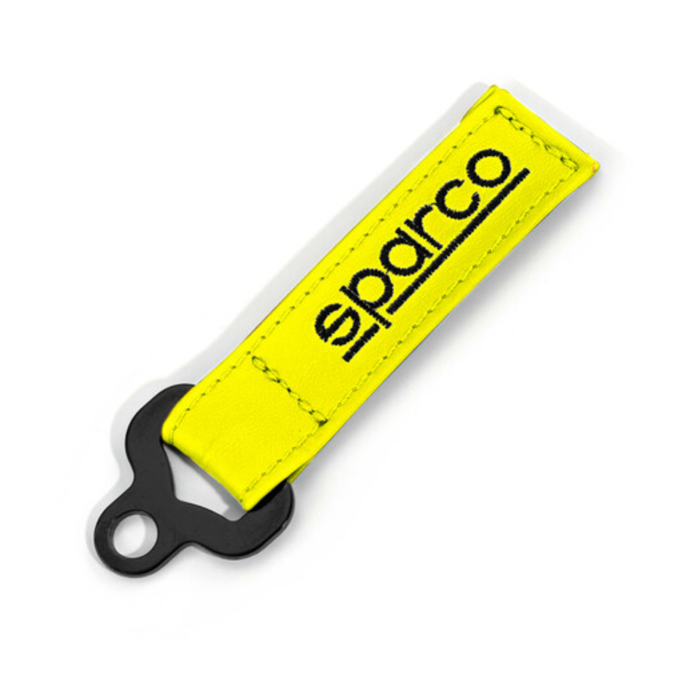 Porte clé en cuir SPARCO Logo Jaune
