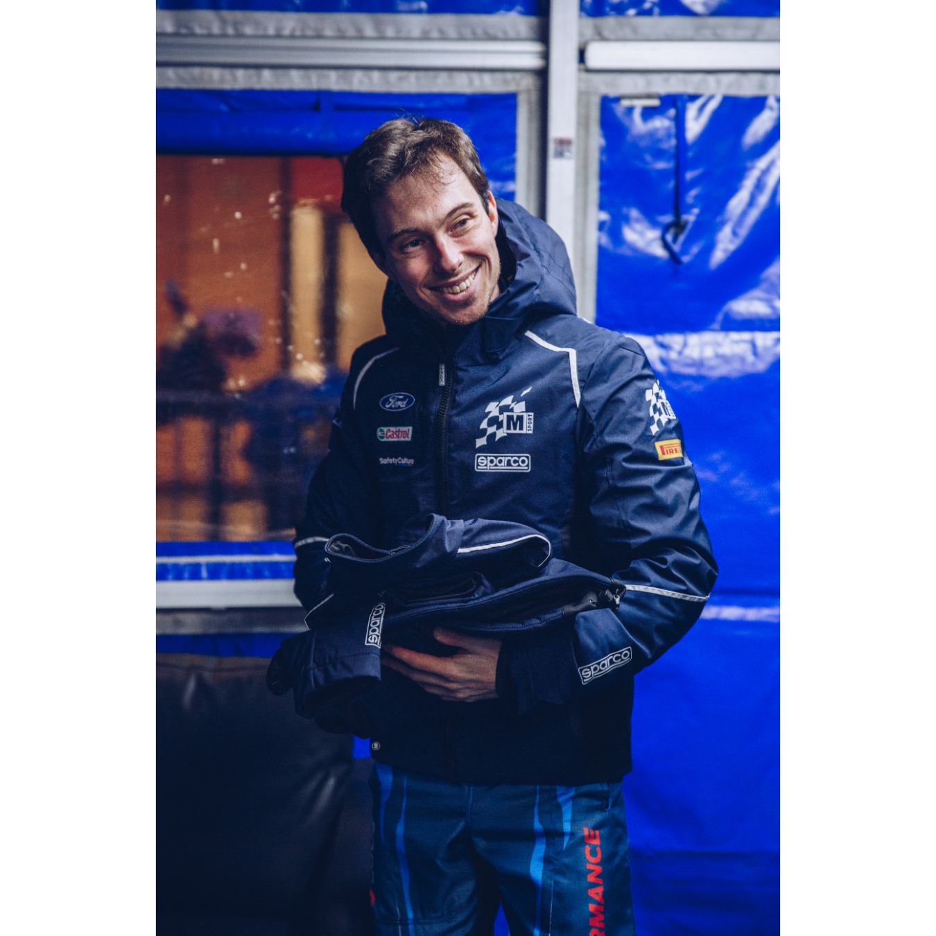 Parka SPARCO M SPORT WRC bleu marine pour homme En vente sur