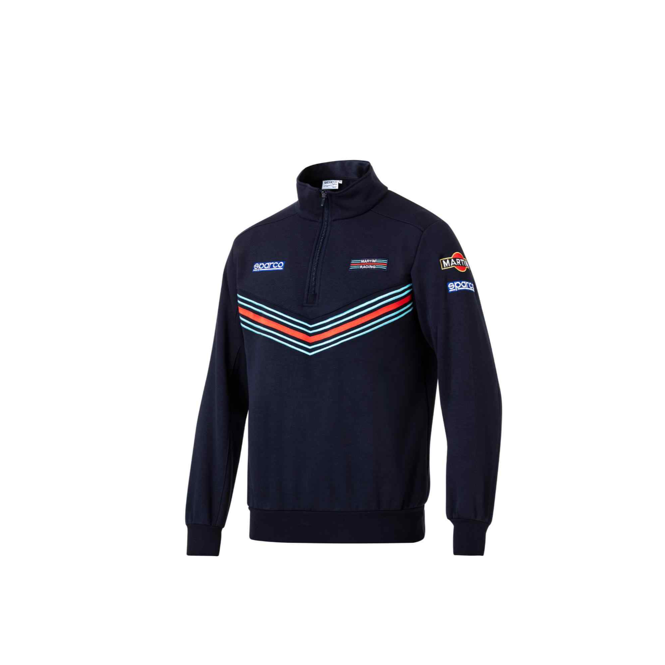 Sweatshirt col zippé SPARCO MARTINI RACING Bleu Marine 2024
