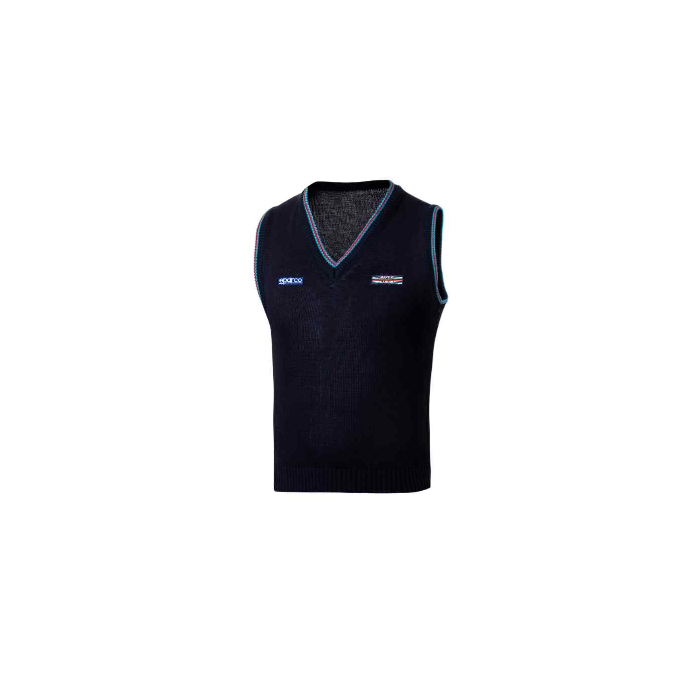 Pull sans manche col V SPARCO MARTINI RACING Bleu Marine 2024
