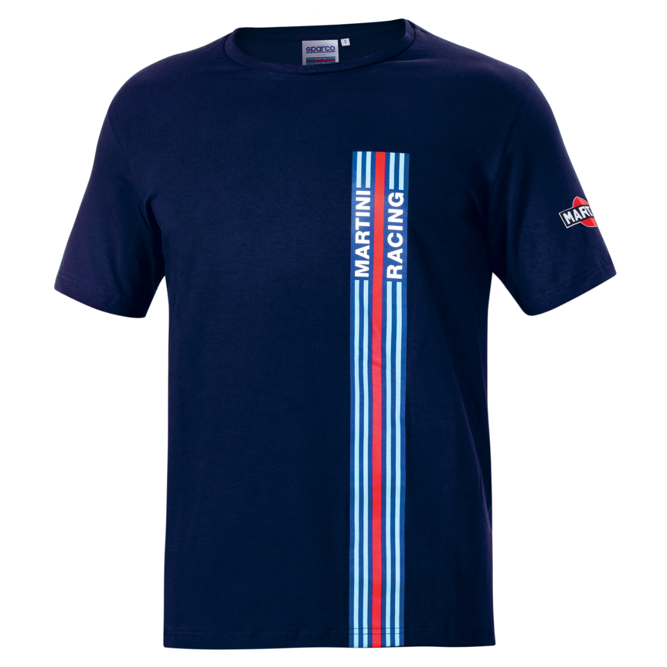 T-shirt SPARCO MARTINI RACING STRIPES bleu