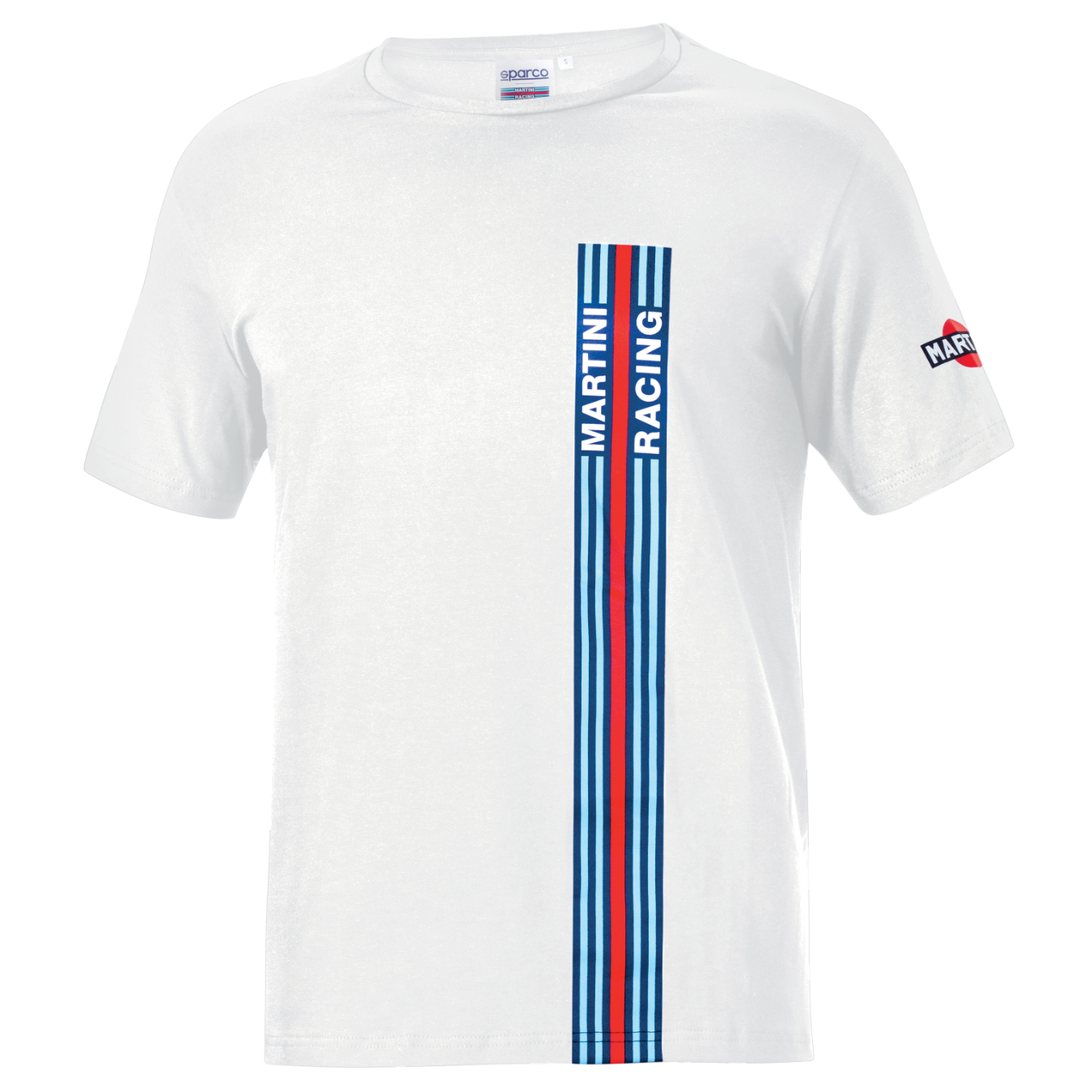 T-Shirt SPARCO MARTINI RACING Stripes blanc pour homme taille XXXL