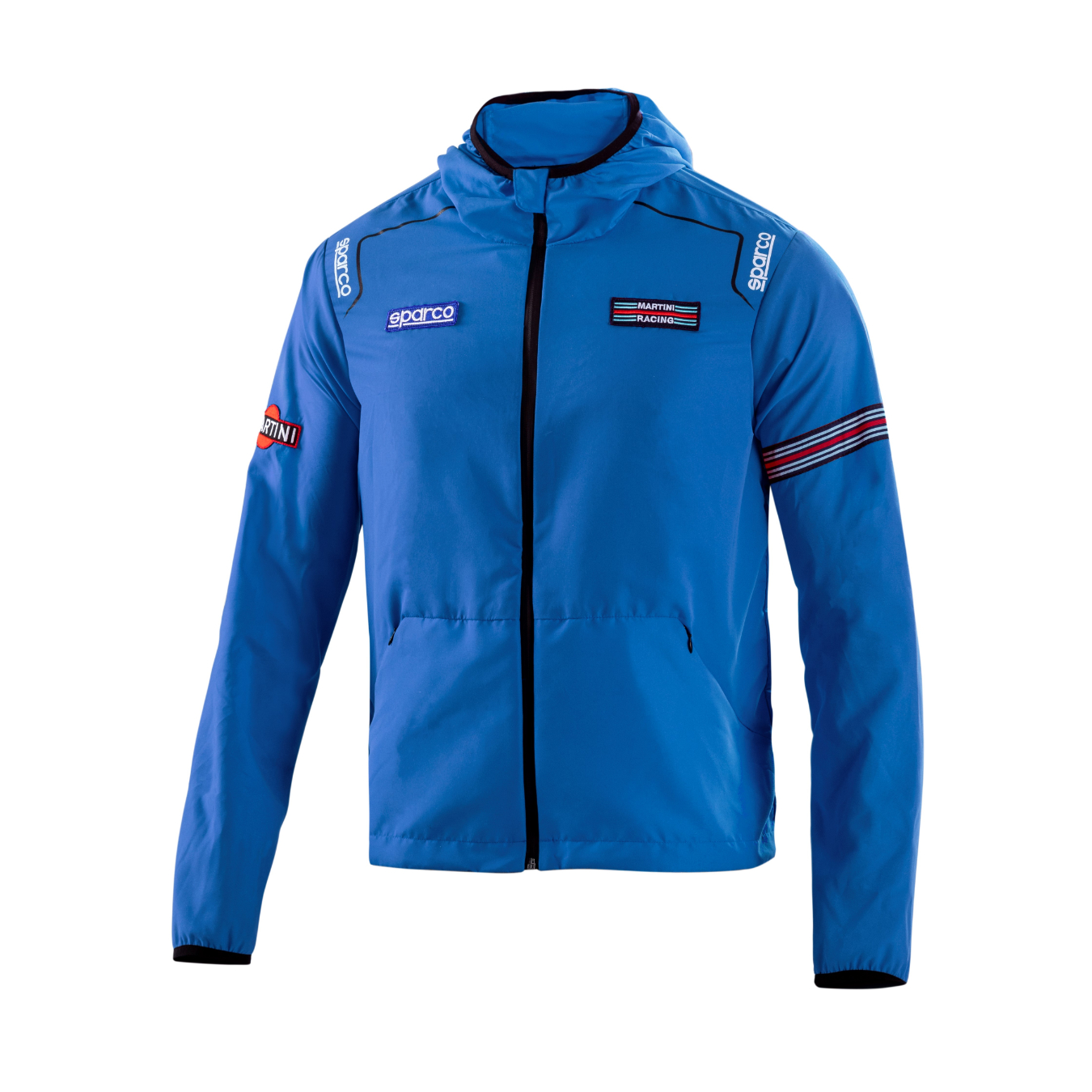 Coupe vent SPARCO MARTINI RACING bleu royal pour homme.