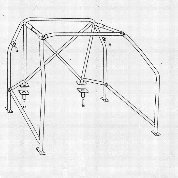 Arceau SPARCO pour CITROEN Saxo 03/1996> ou PEUGEOT 106 08/1991> multipoints à boulonner