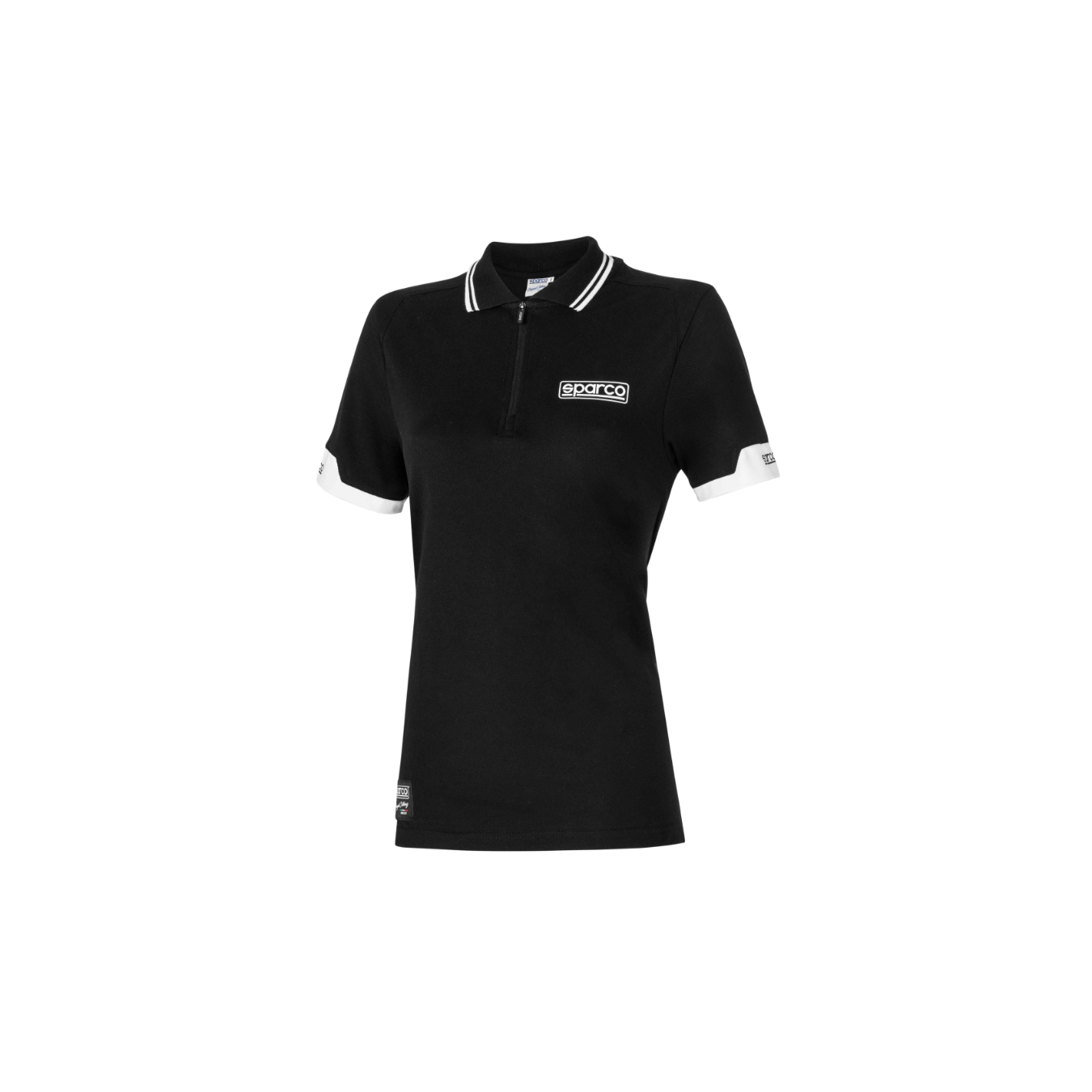 Polo Col Zippé SPARCO Femme Noir 2024