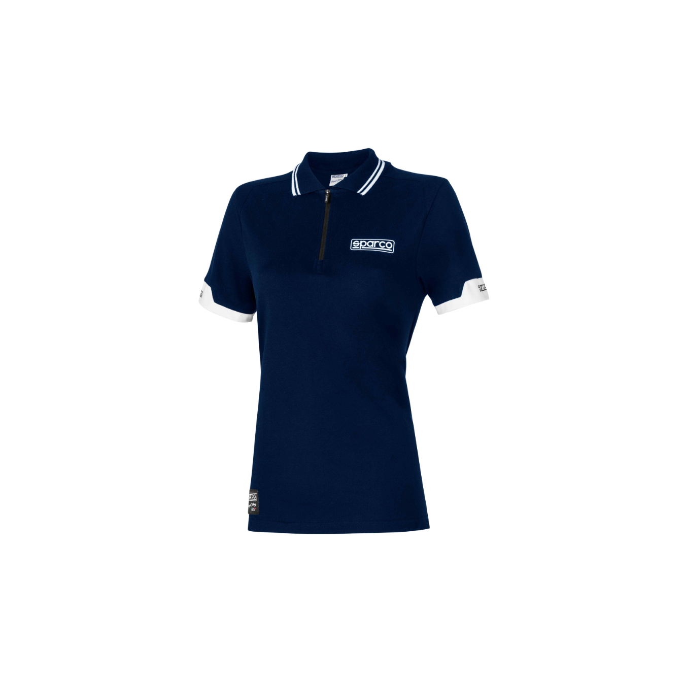 Polo Col Zippé SPARCO Femme Bleu Marine 2024