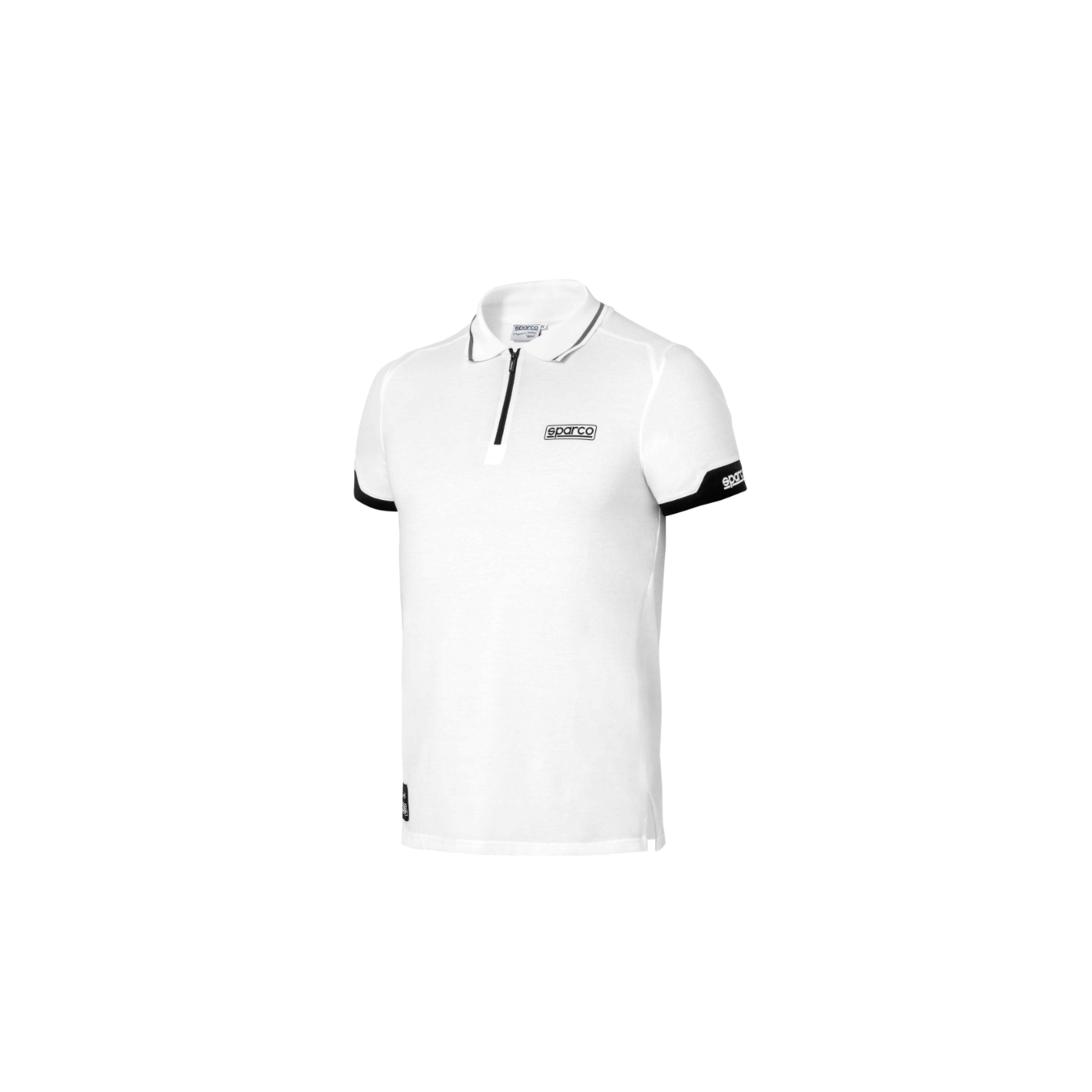 Polo Col Zippé SPARCO Blanc 2024