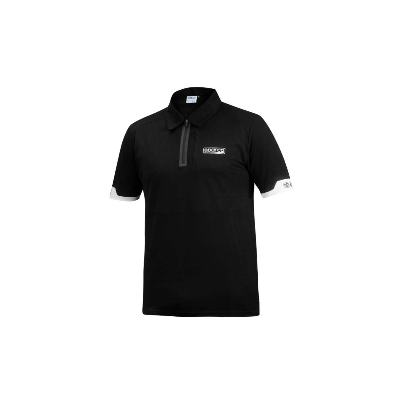 Polo à col zippé SPARCO Team noir