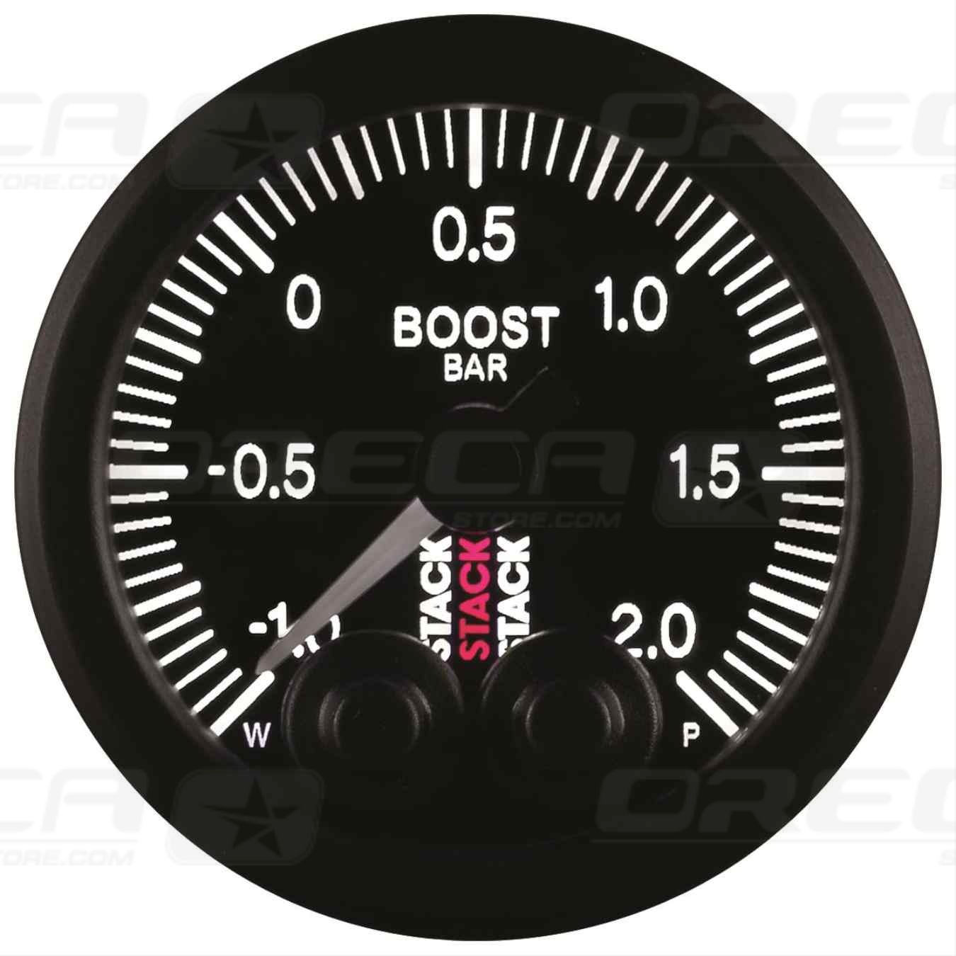 Manomètre STACK Pro Control pression de turbo -1.0 à +2.0 bars 726ST3511