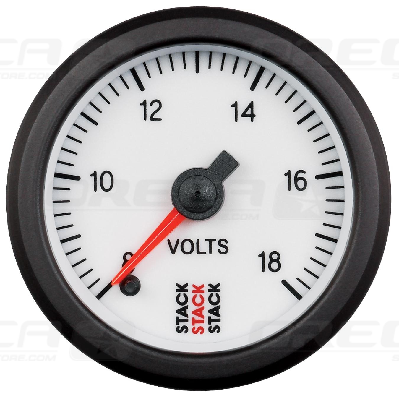 Voltmètre STACK analogique pro 8-18V Blanc 726ST3366
