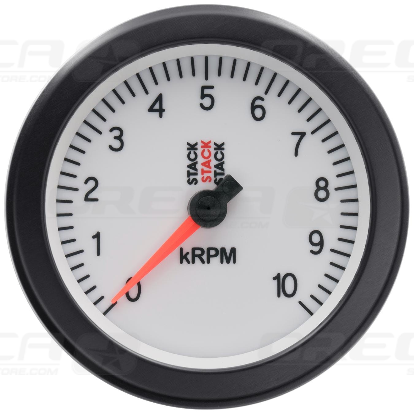 Compte-tours STACK ST100 Sport Ø 88 mm 0-10000 trs / min Blanc 726ST100010B