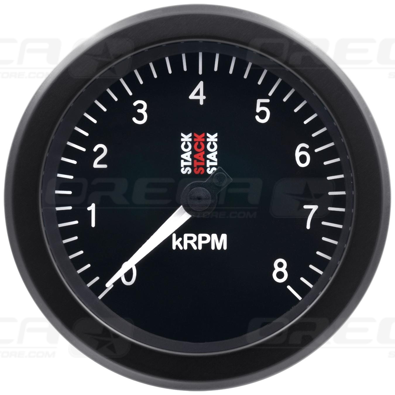 Compte-tours STACK ST100 Sport Ø 88 mm 8000 trs / min Noir 726ST10008N