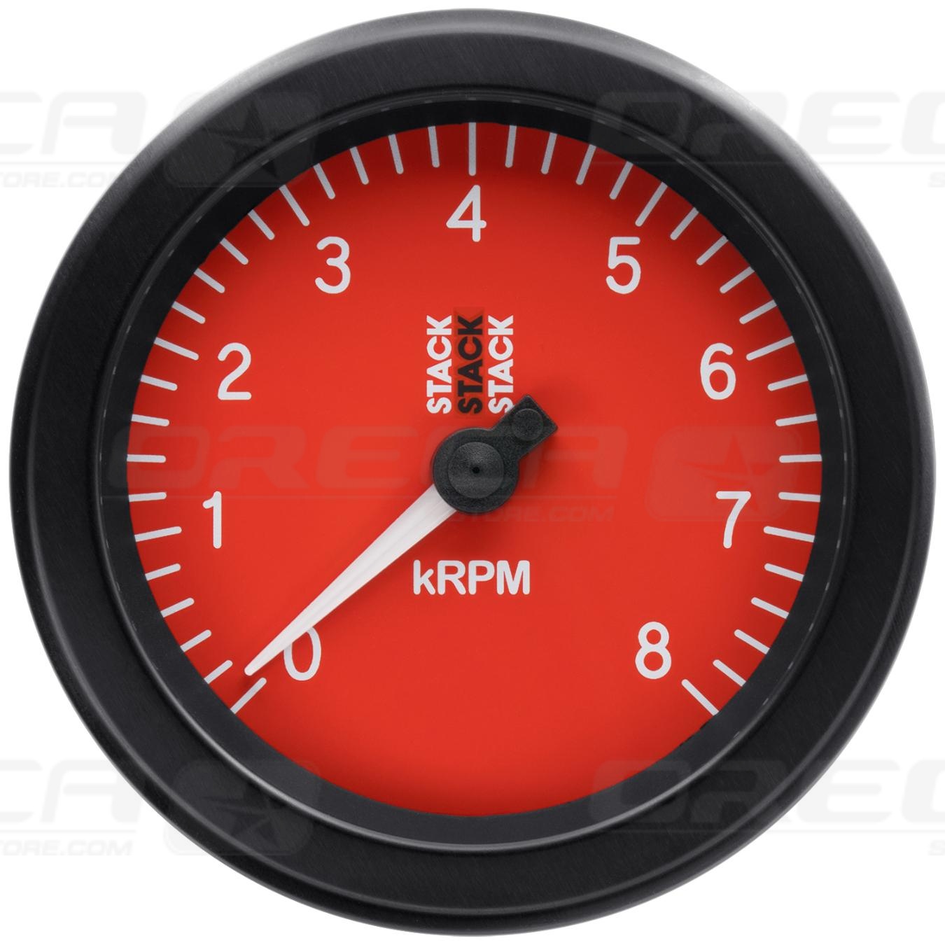 Compte-tours STACK ST100 Sport Ø 88 mm 8000 trs / min Rouge 726ST10008R