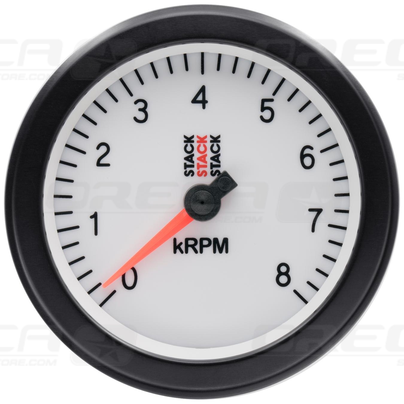 Compte-tours STACK ST100 Sport Ø 88 mm 8000 trs / min Blanc 726ST10008B