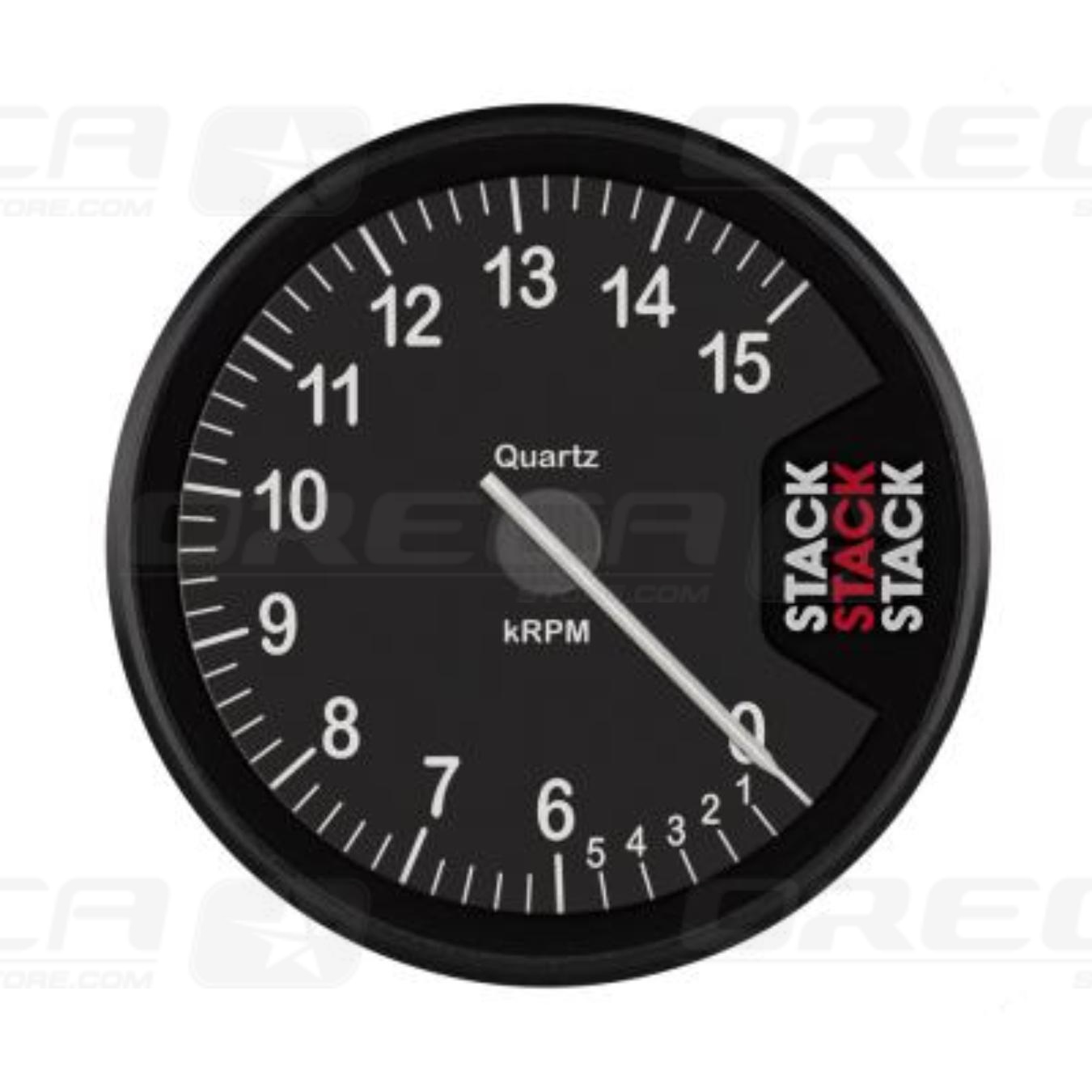 Compte-tours STACK ST200 Clubman Ø 80 mm 0-6-15000 trs/min Noir 726ST200E